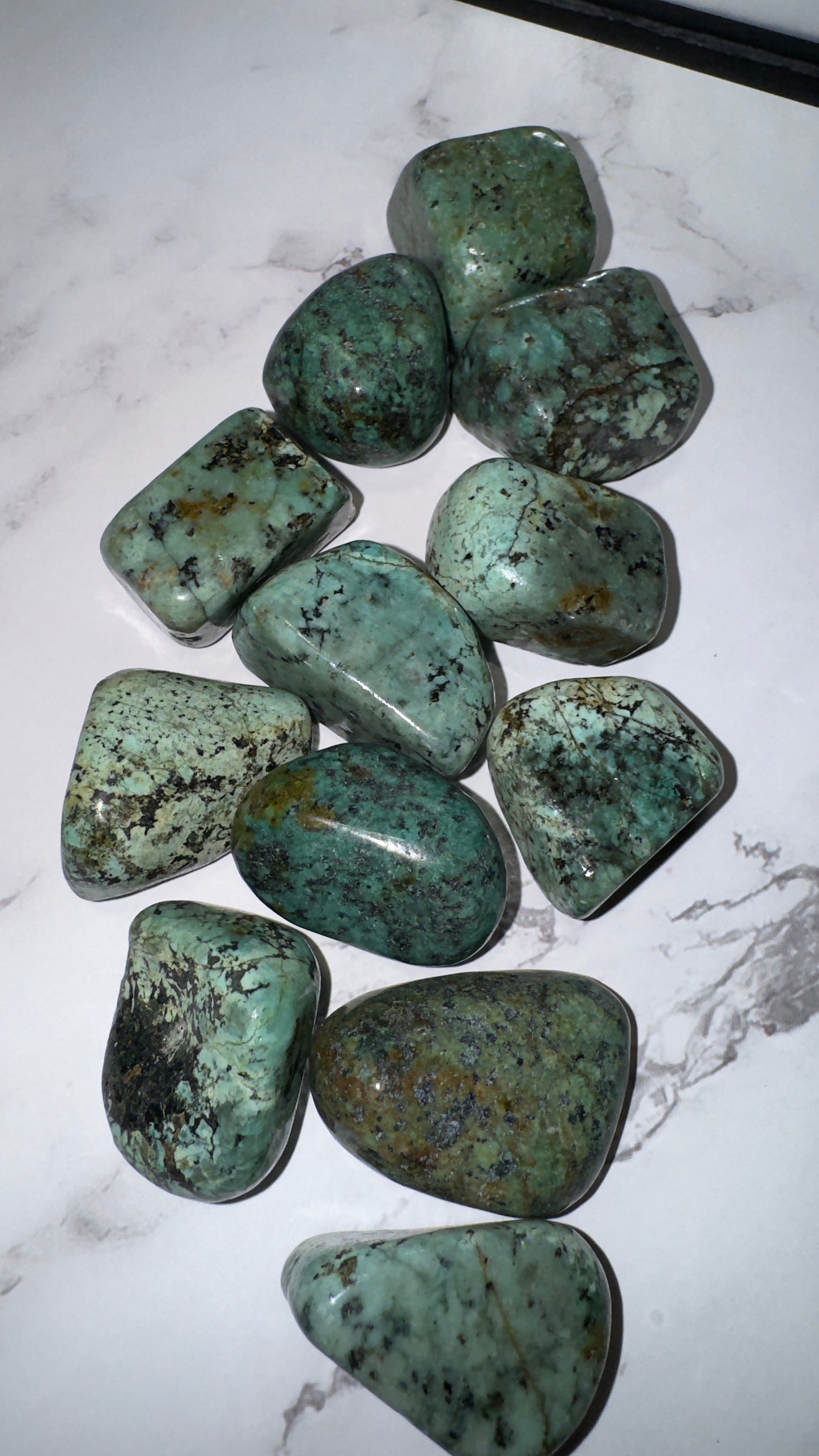 African turquoise tumbles