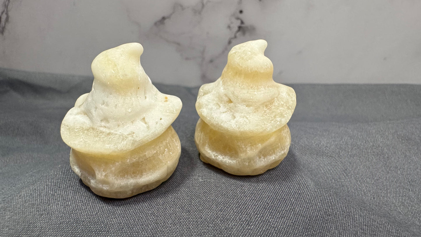 Calcite witch pumpkins