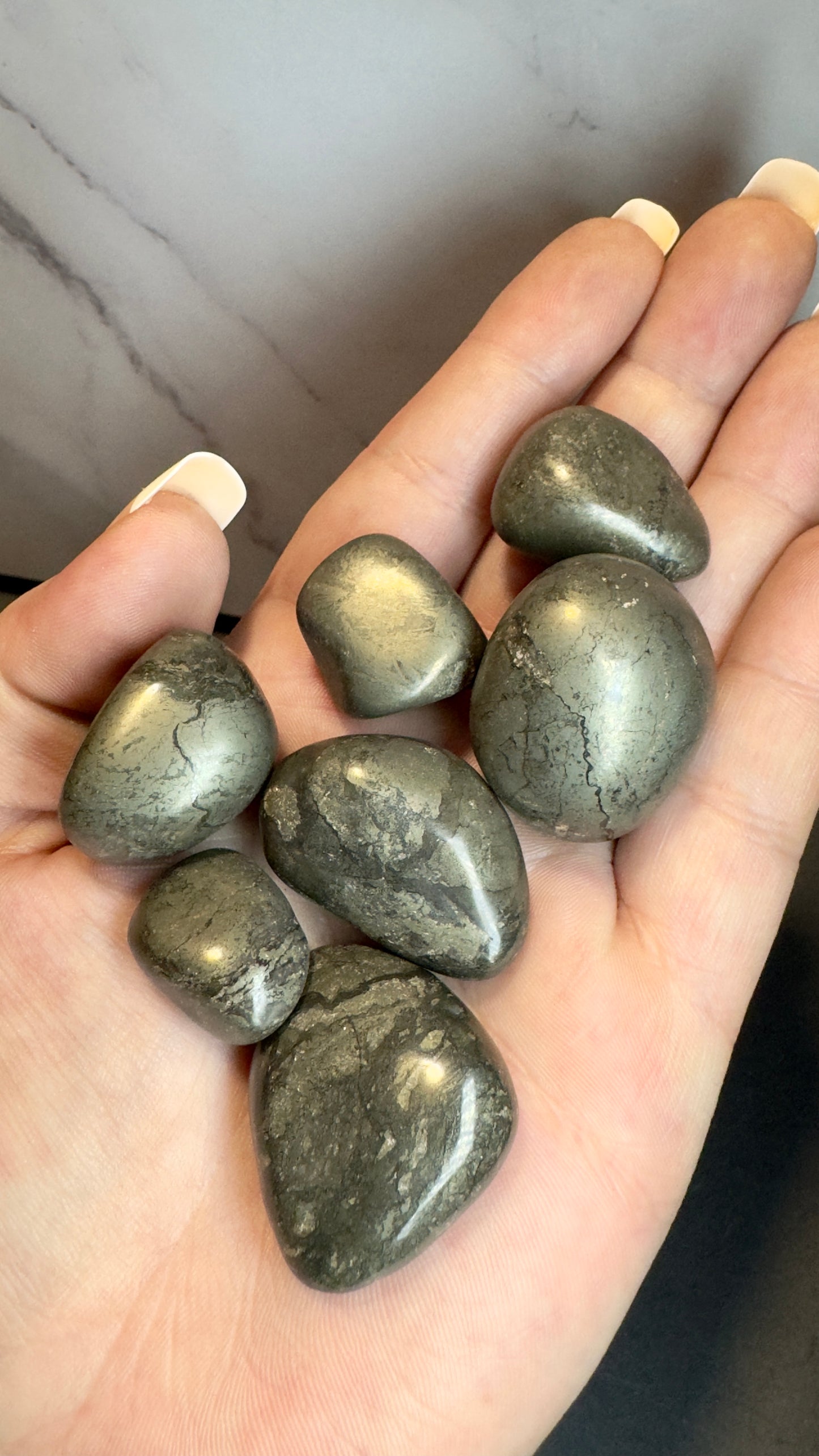 Pyrite tumbles