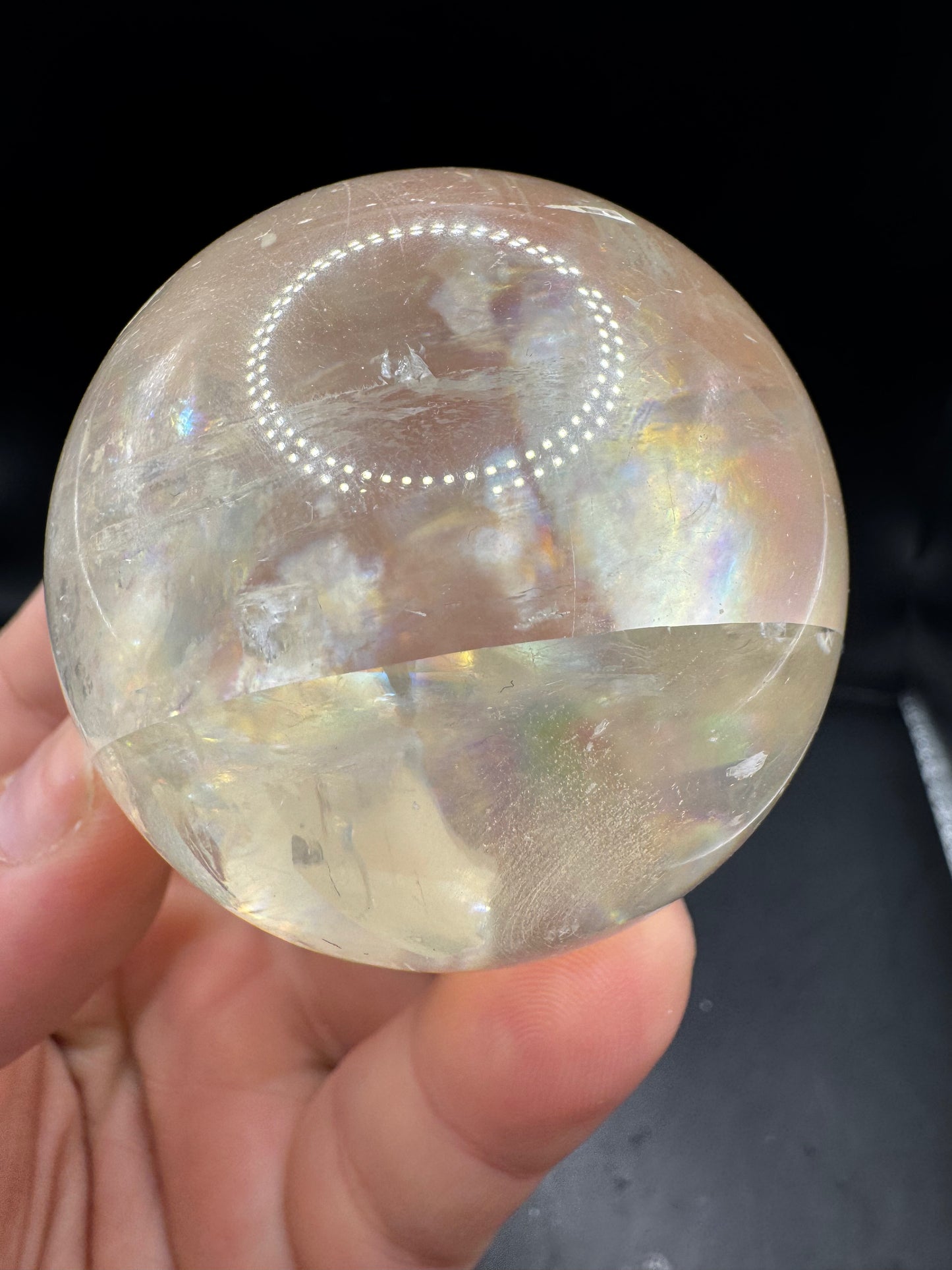 Honey optical calcite sphere