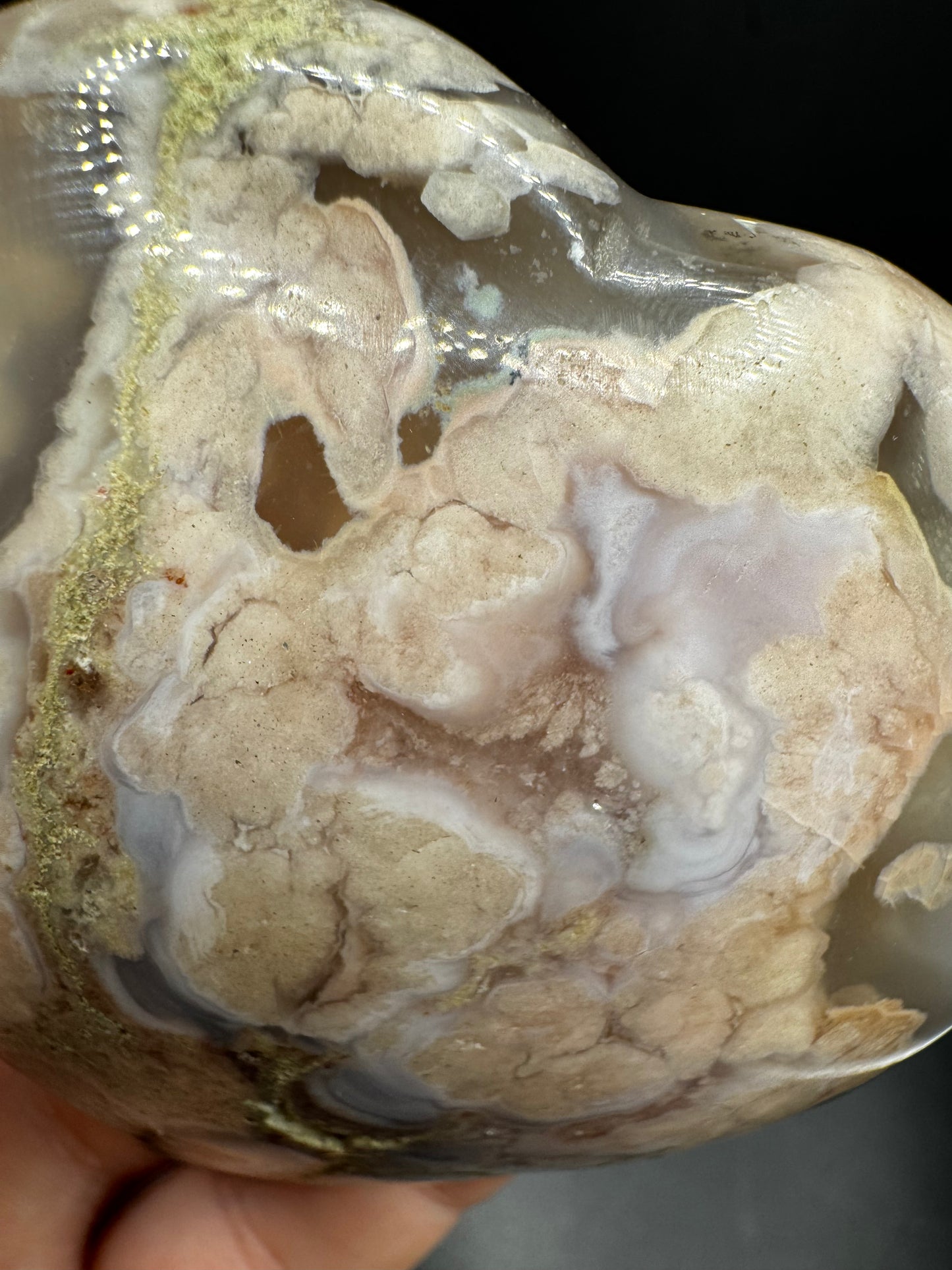 Flower agate heart