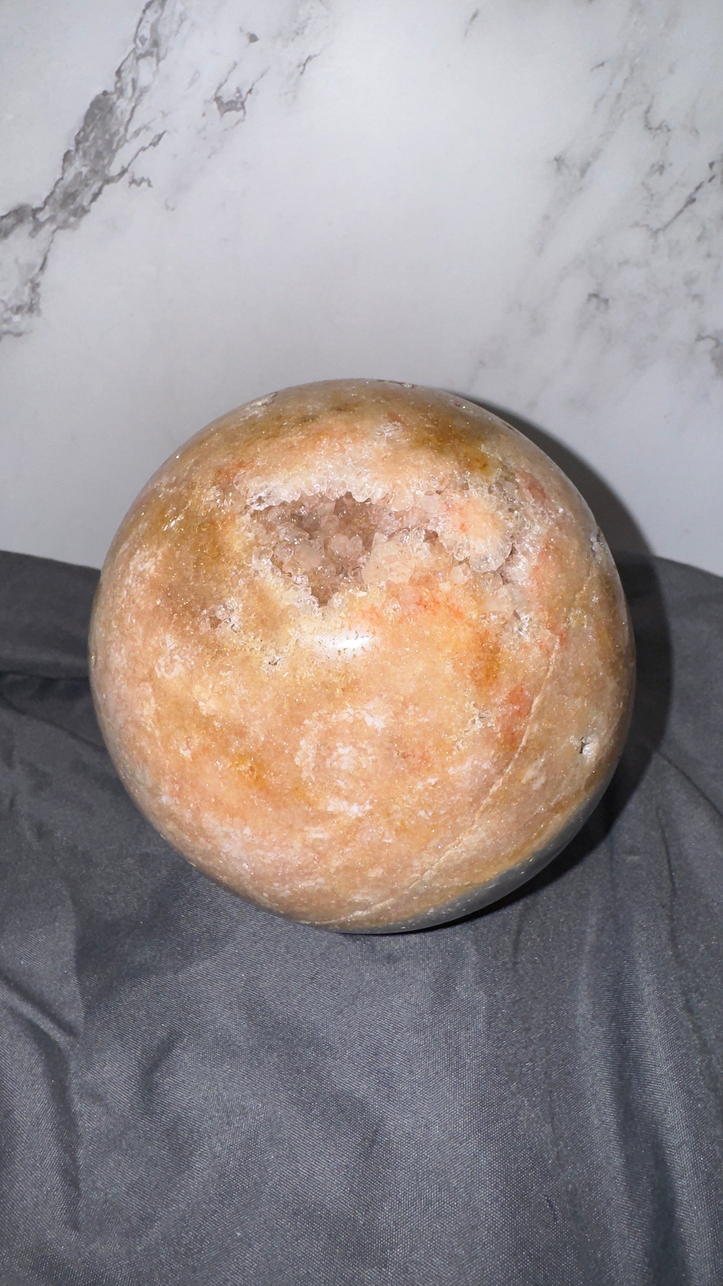 Pink amethyst sphere