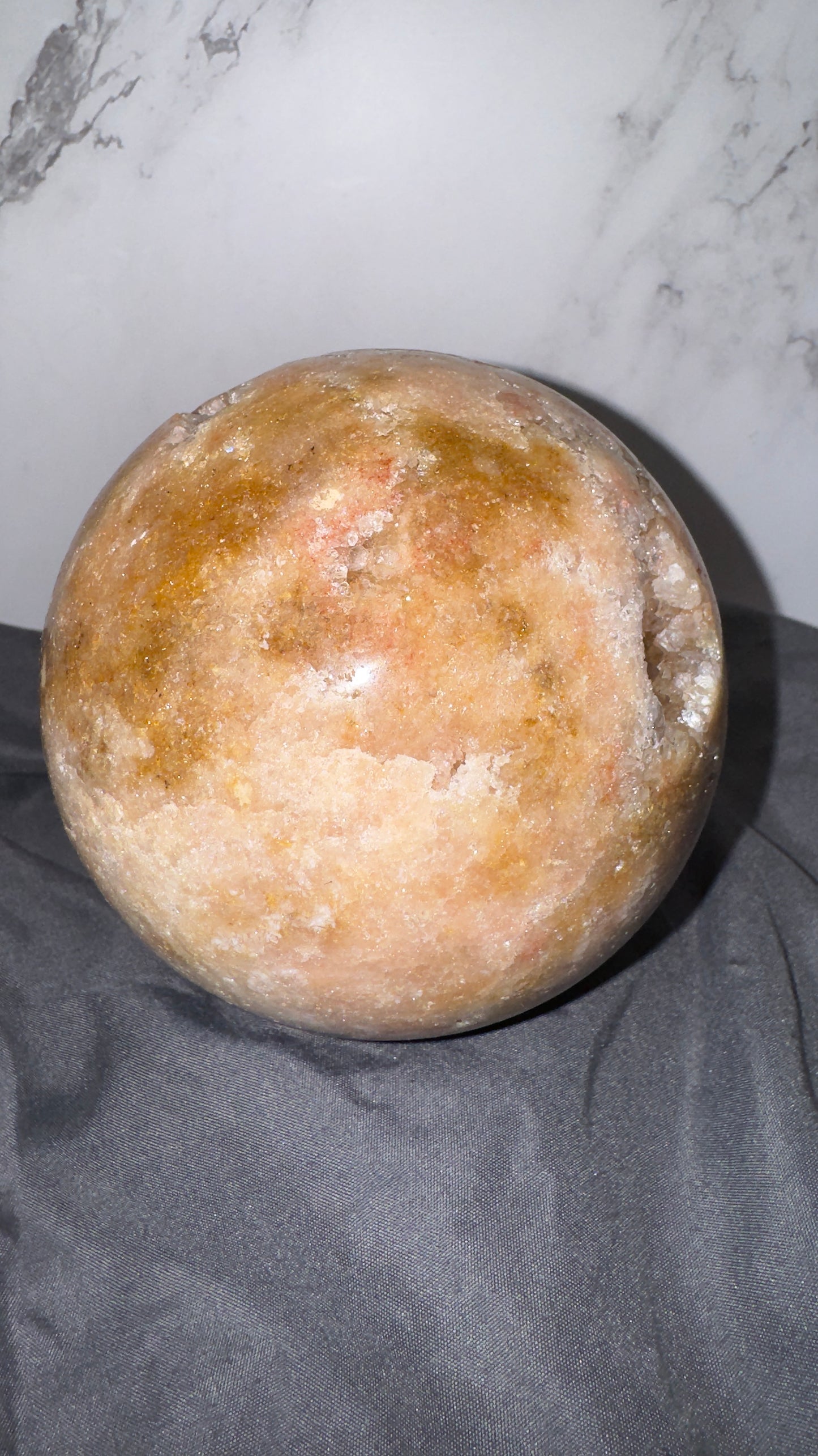 Pink amethyst sphere