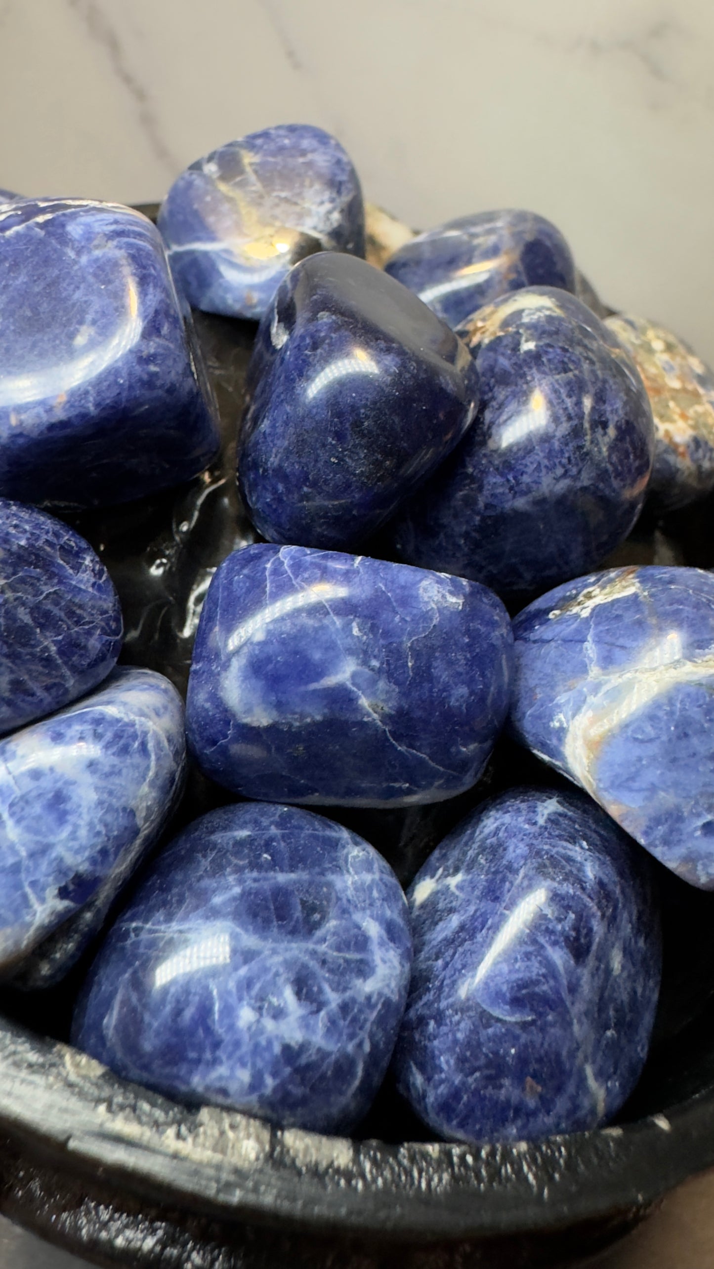 Sodalite tumbles