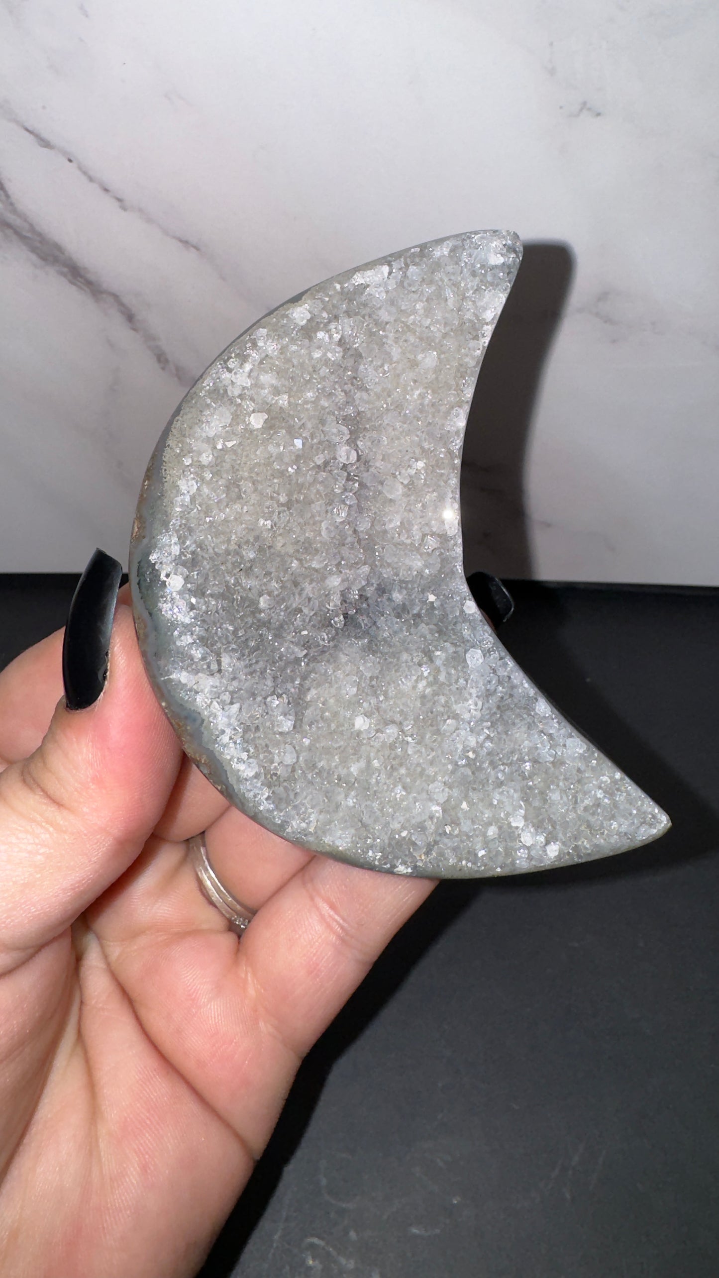 Grey amethyst moon