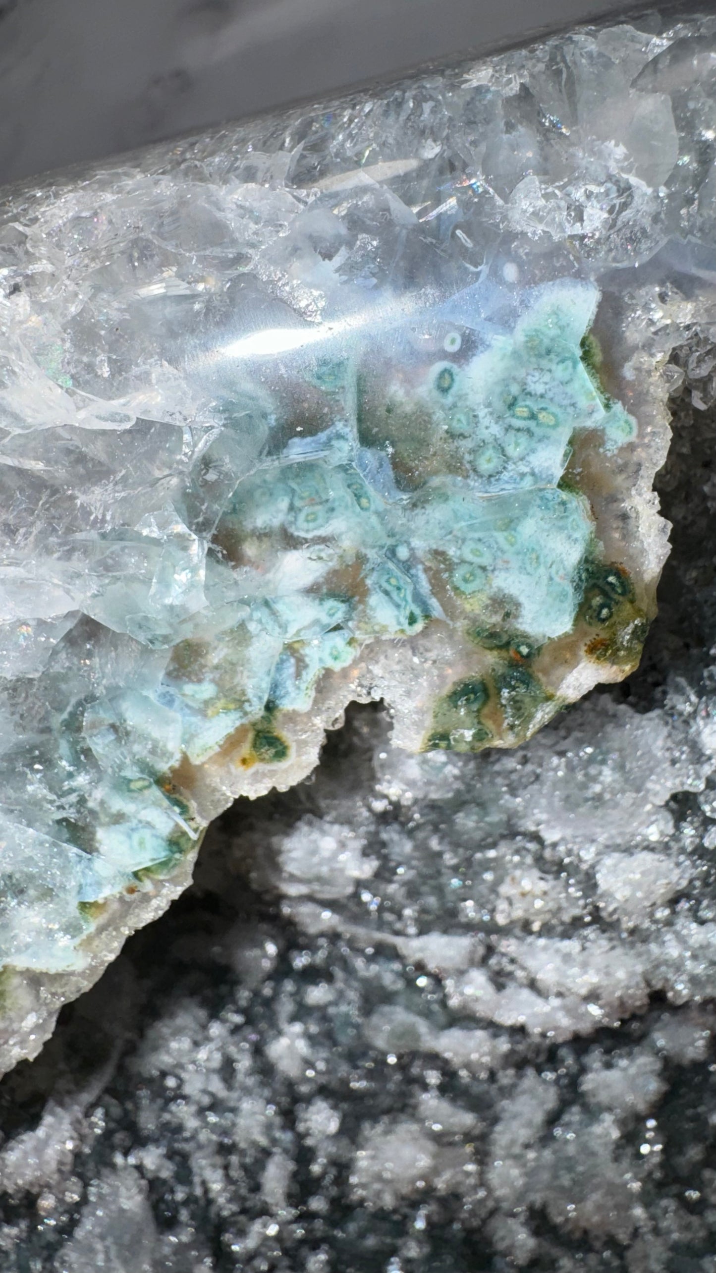 Amethyst and moss agate