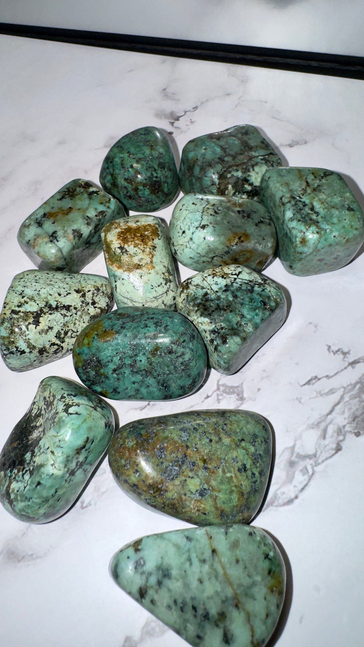 African turquoise tumbles