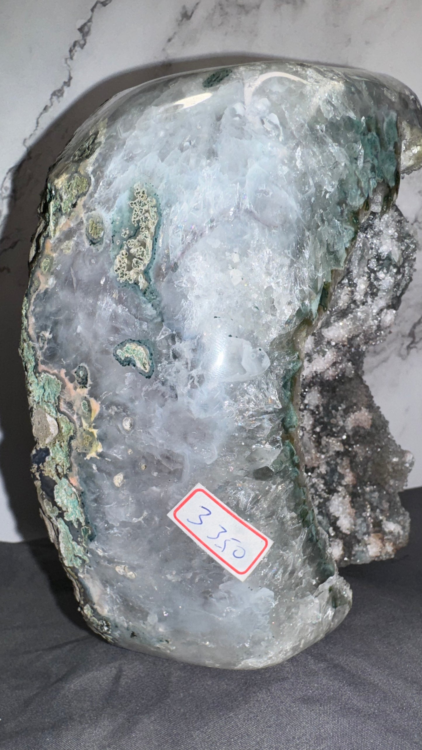 Amethyst and moss agate