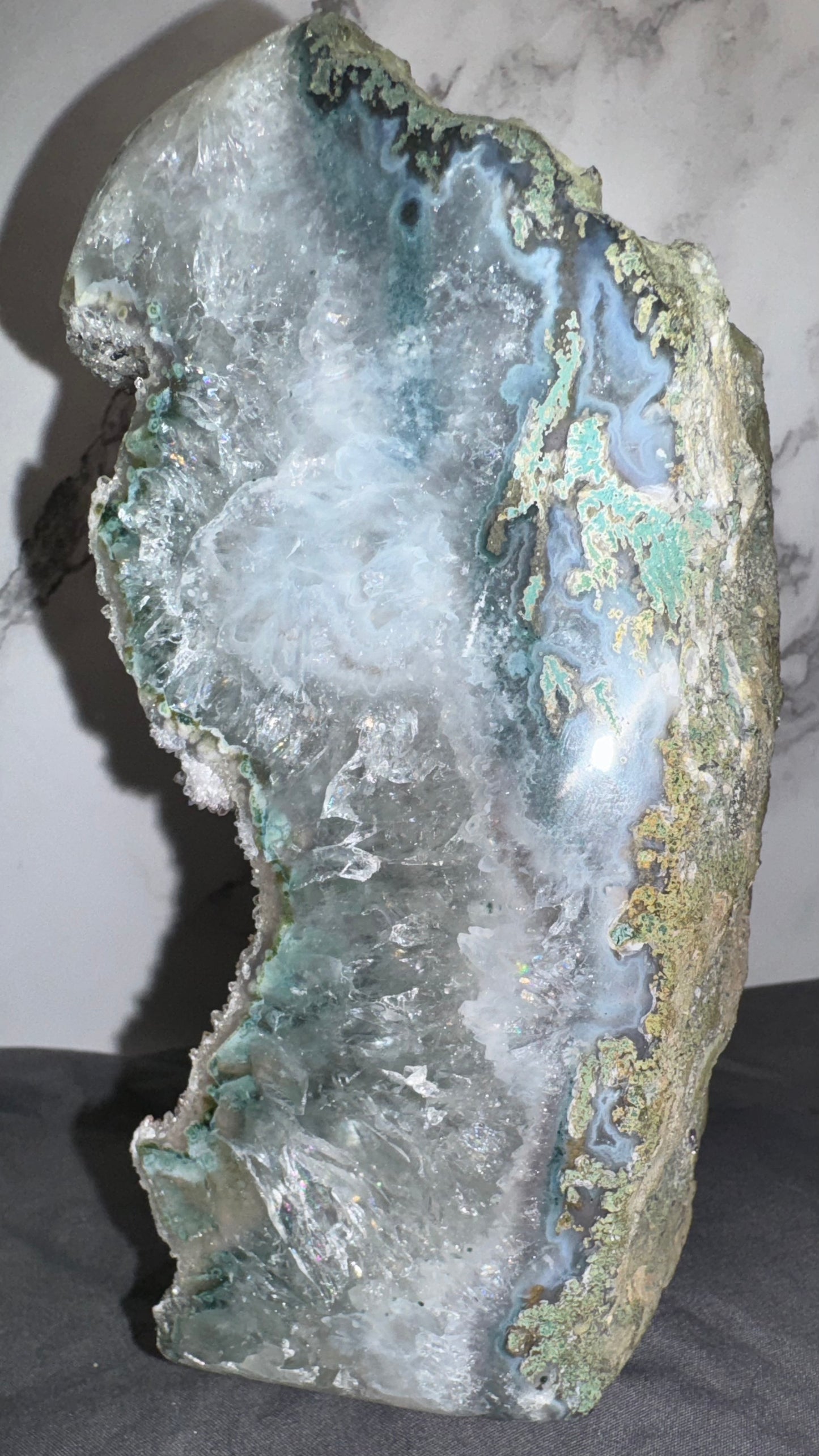 Amethyst and moss agate