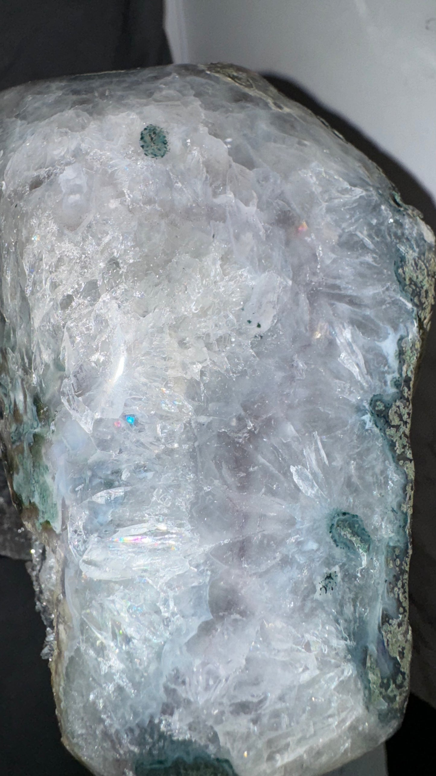 Amethyst and moss agate