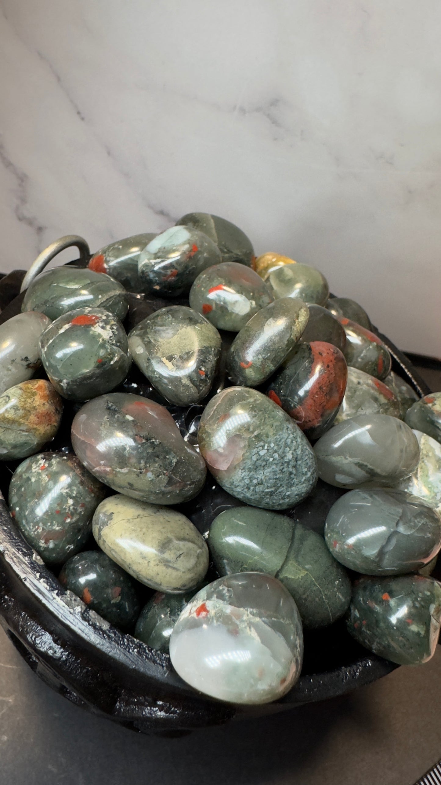 African bloodstone tumbles