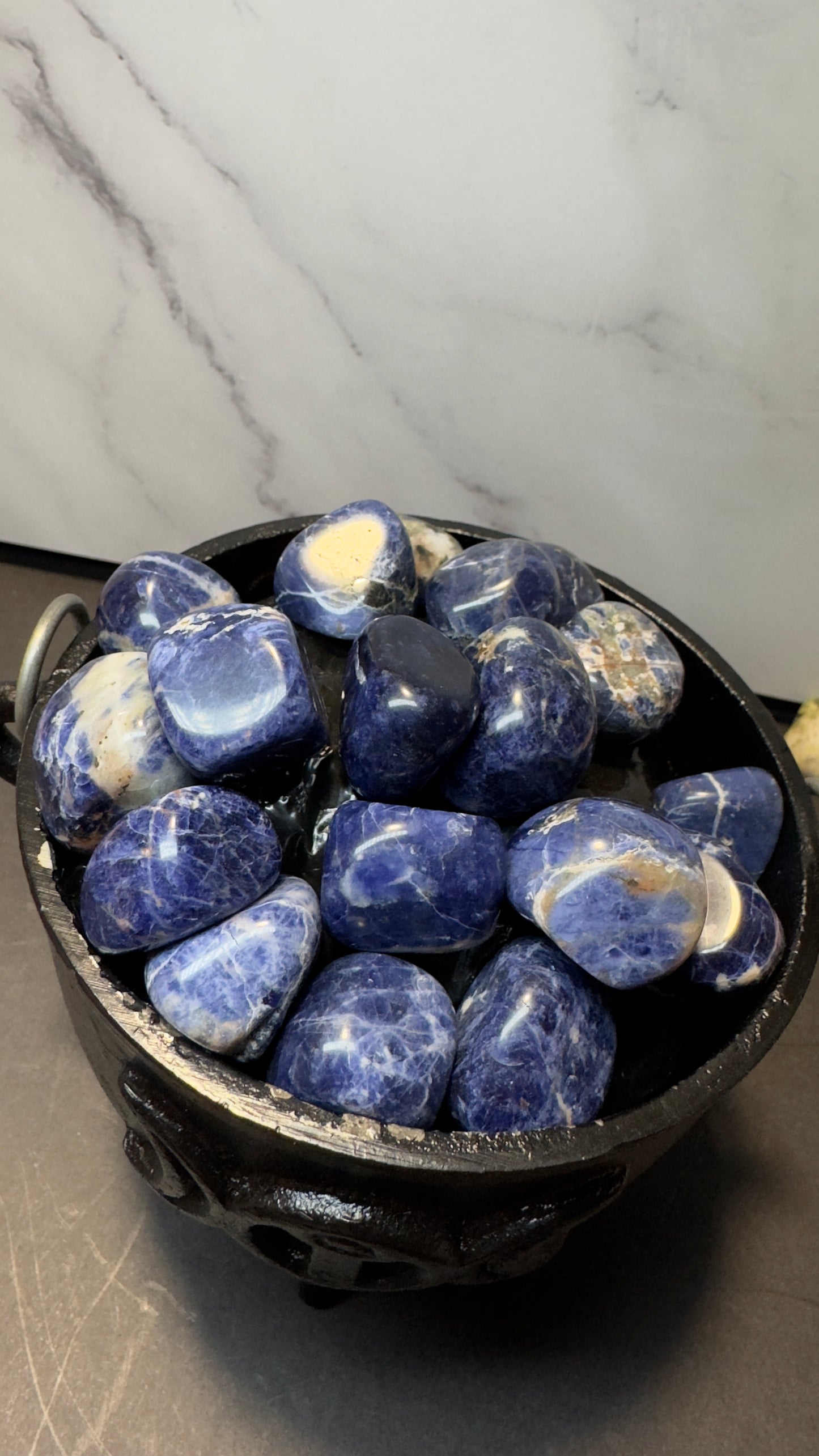 Sodalite tumbles