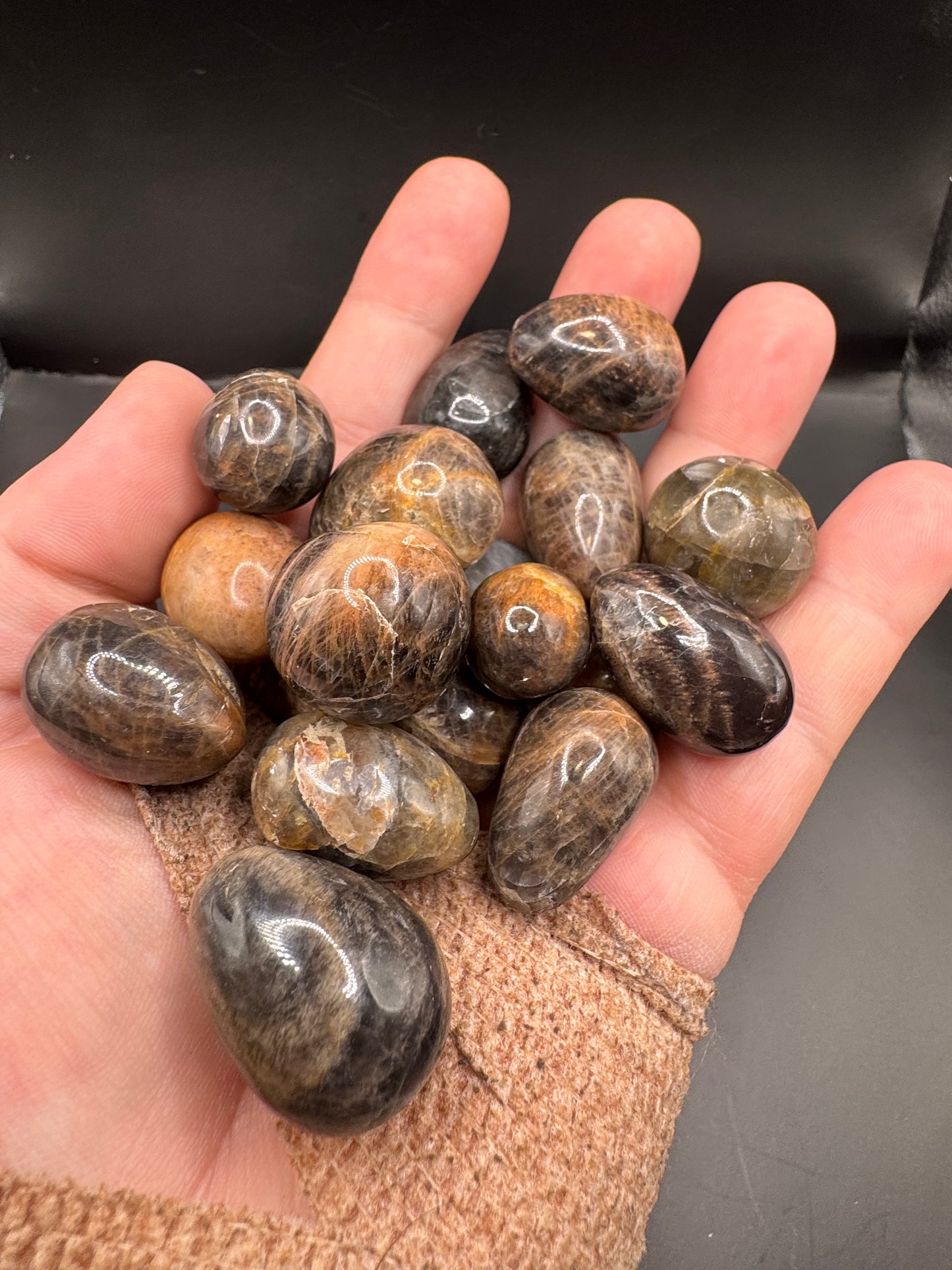 Black moonstone eggs