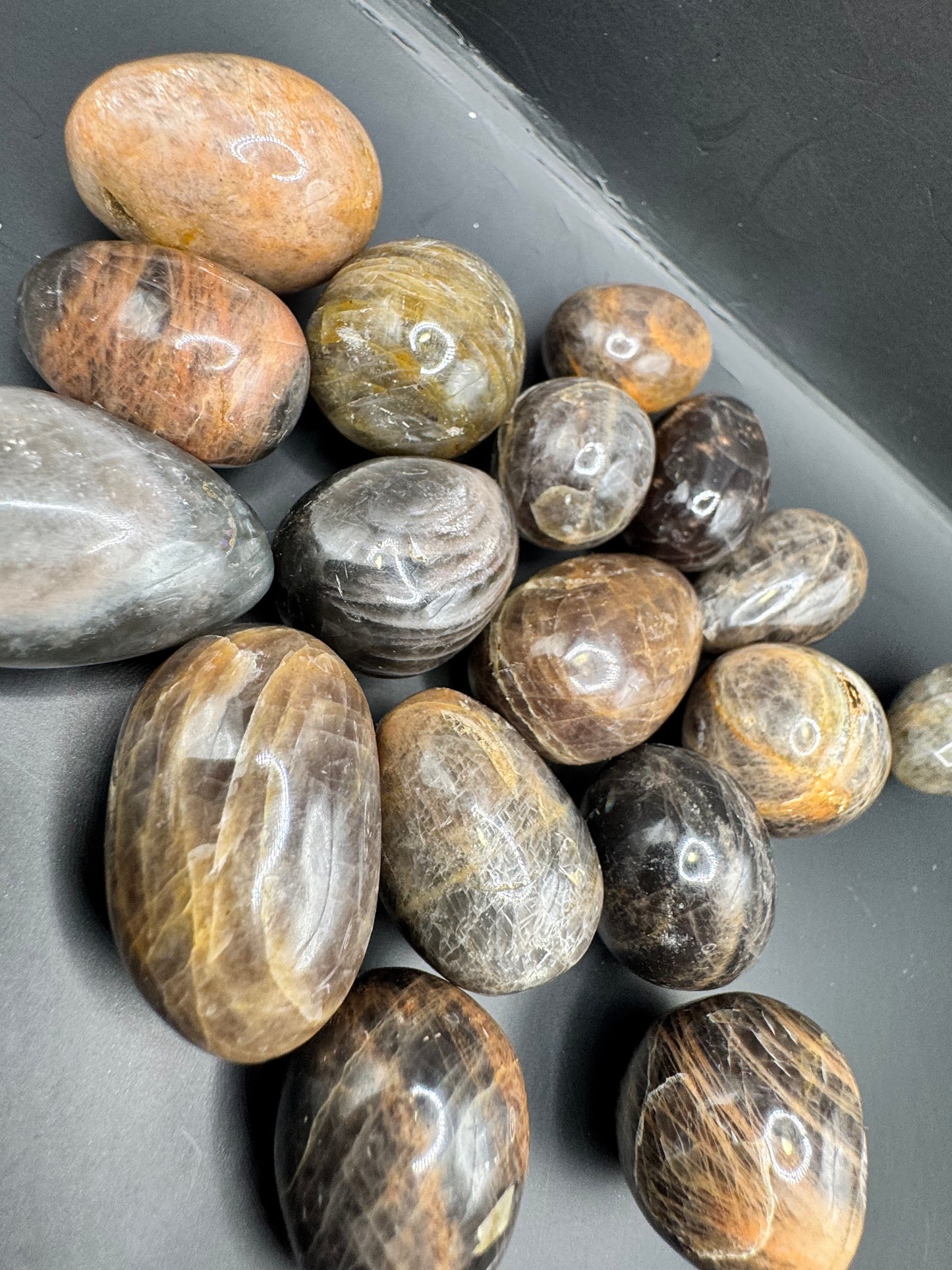 Black moonstone eggs
