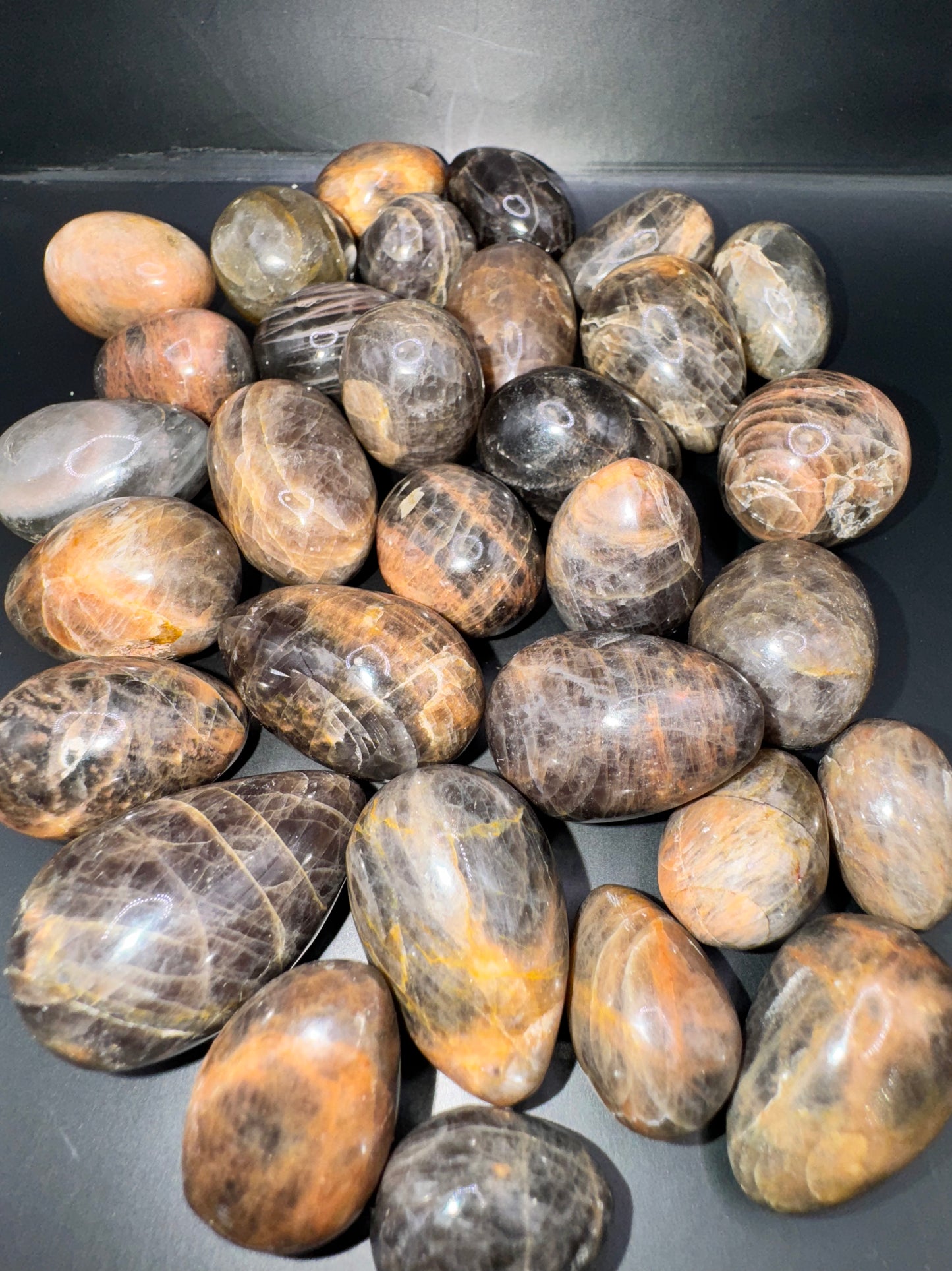 Black moonstone eggs