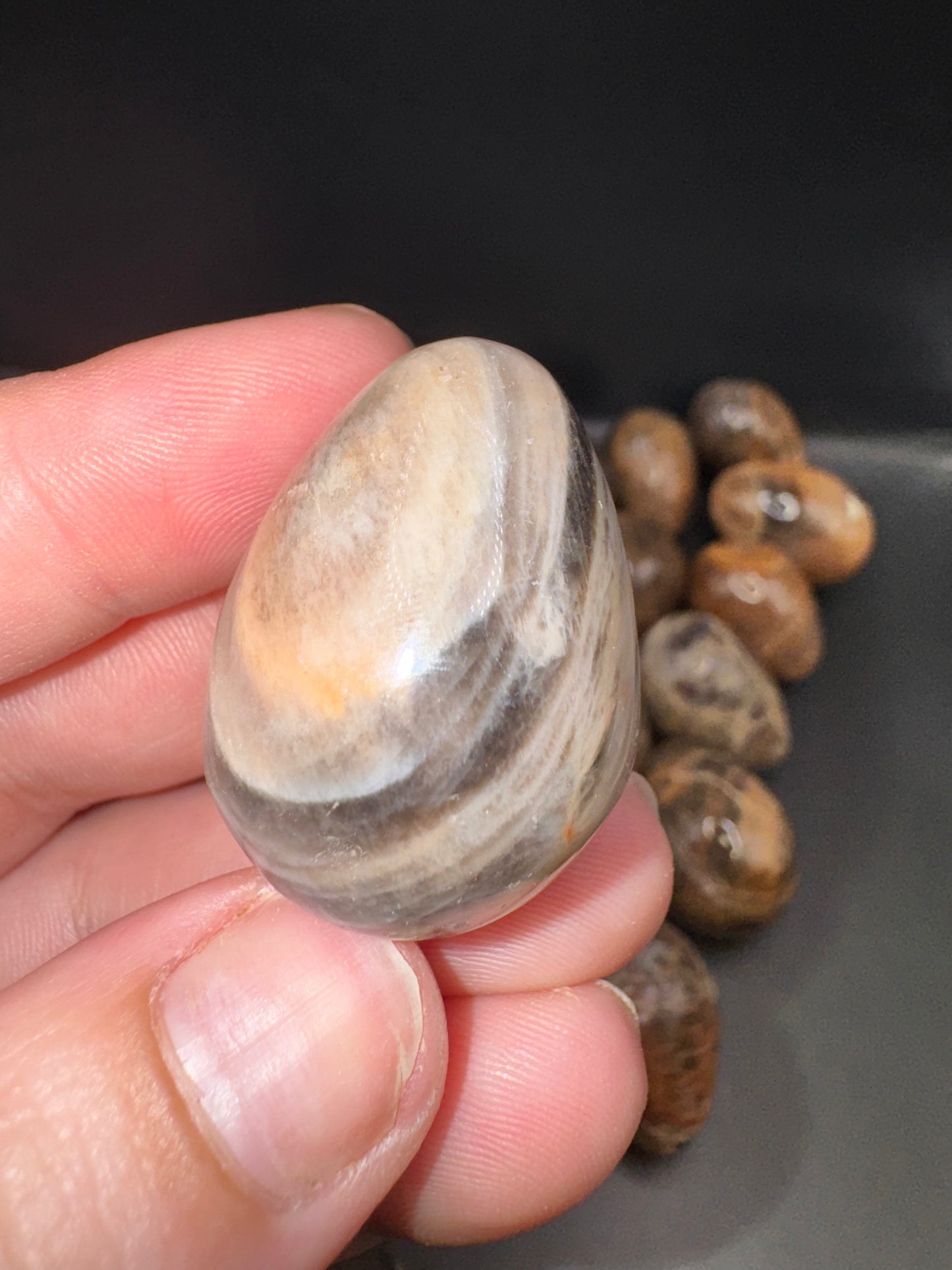 Black moonstone eggs