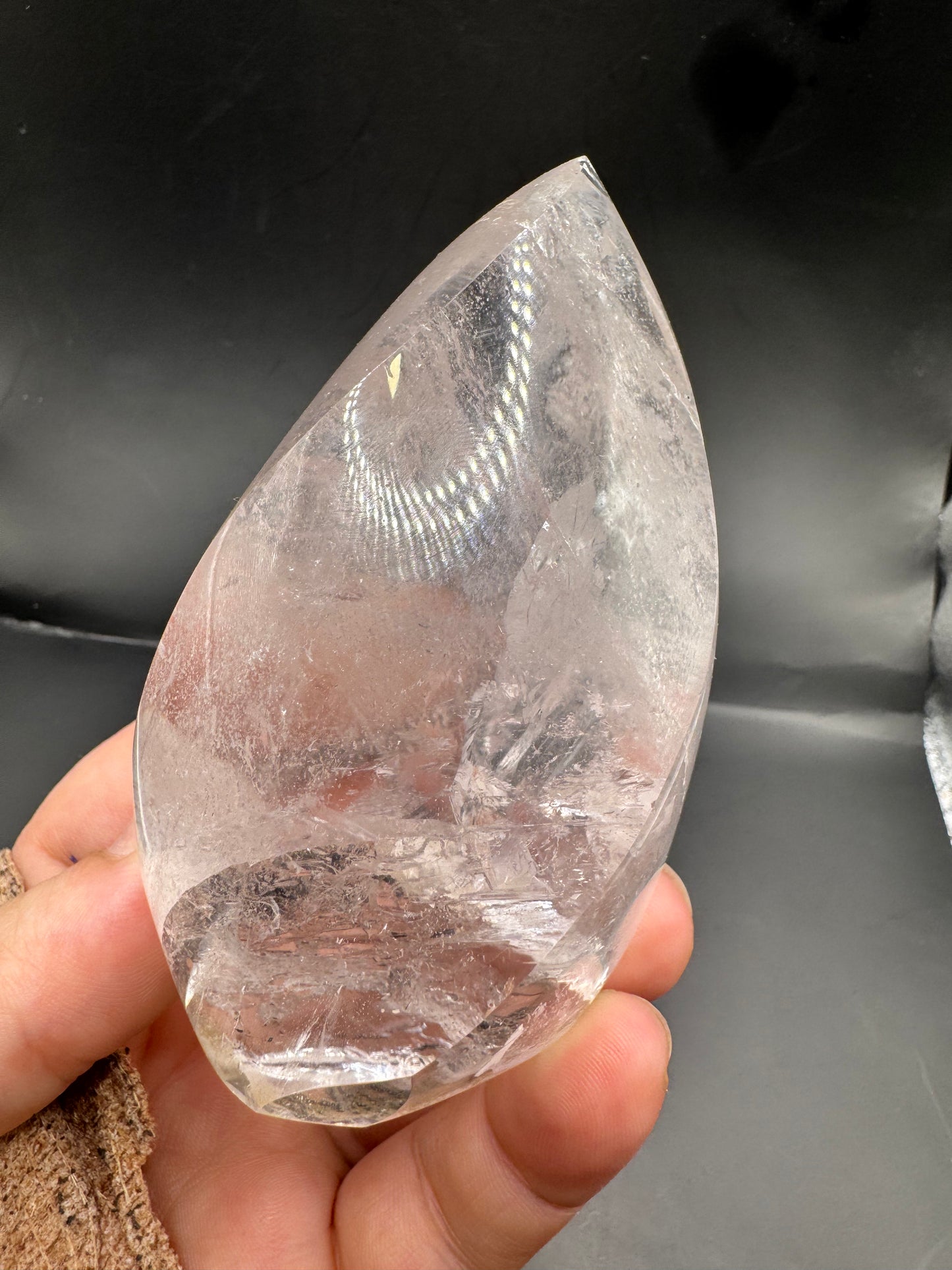 Clear quartz flame