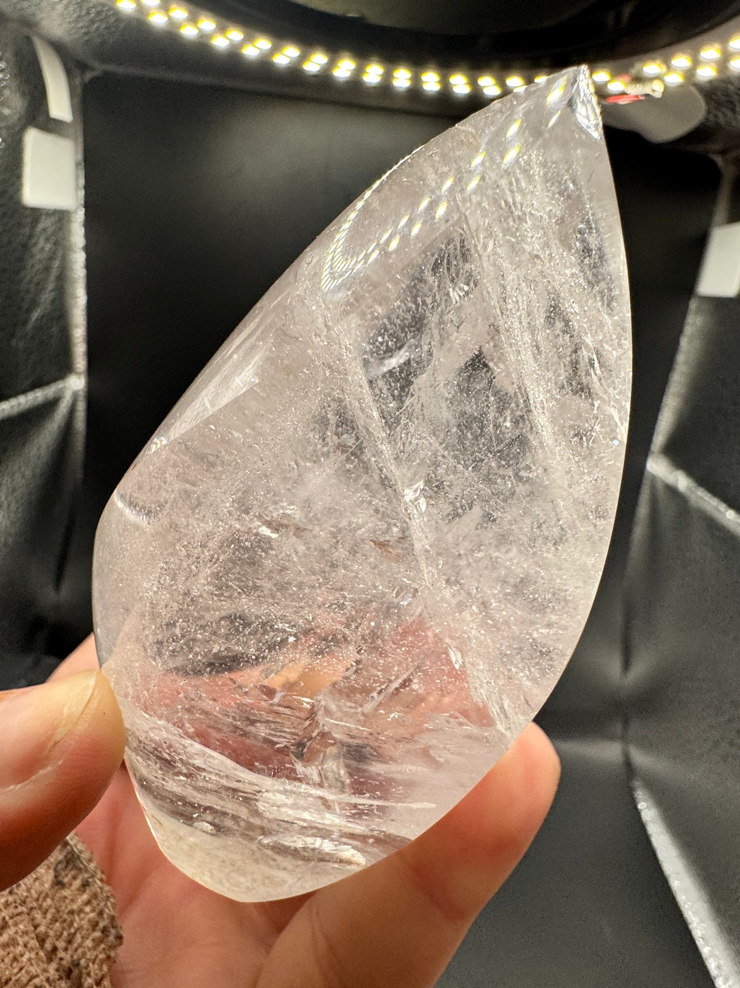 Clear quartz flame