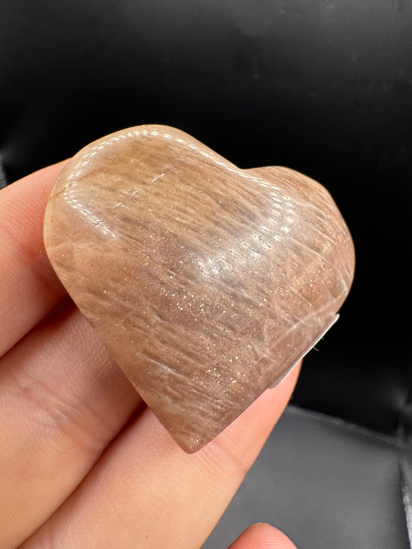 Sunstone moonstone heart