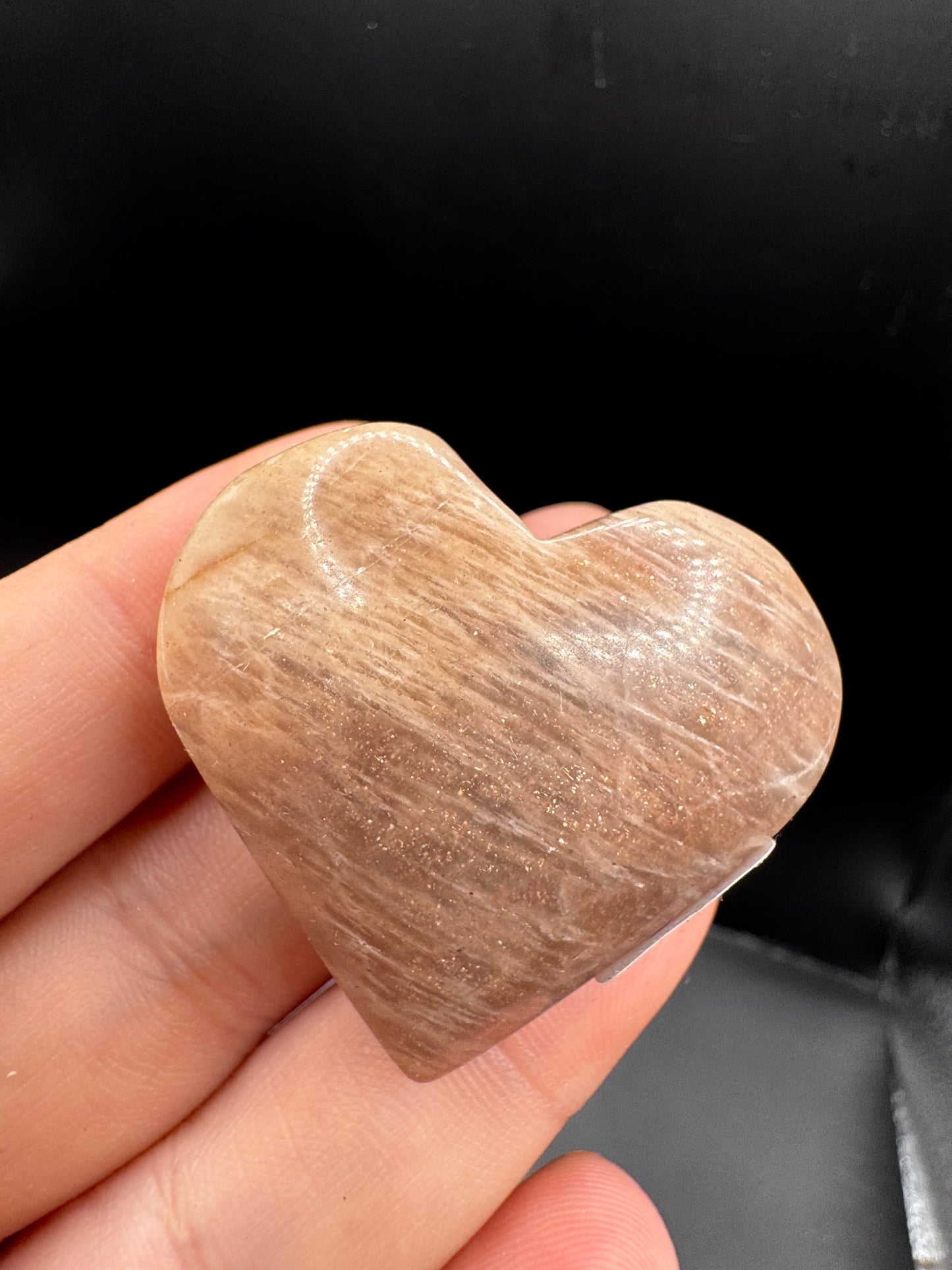 Sunstone moonstone heart