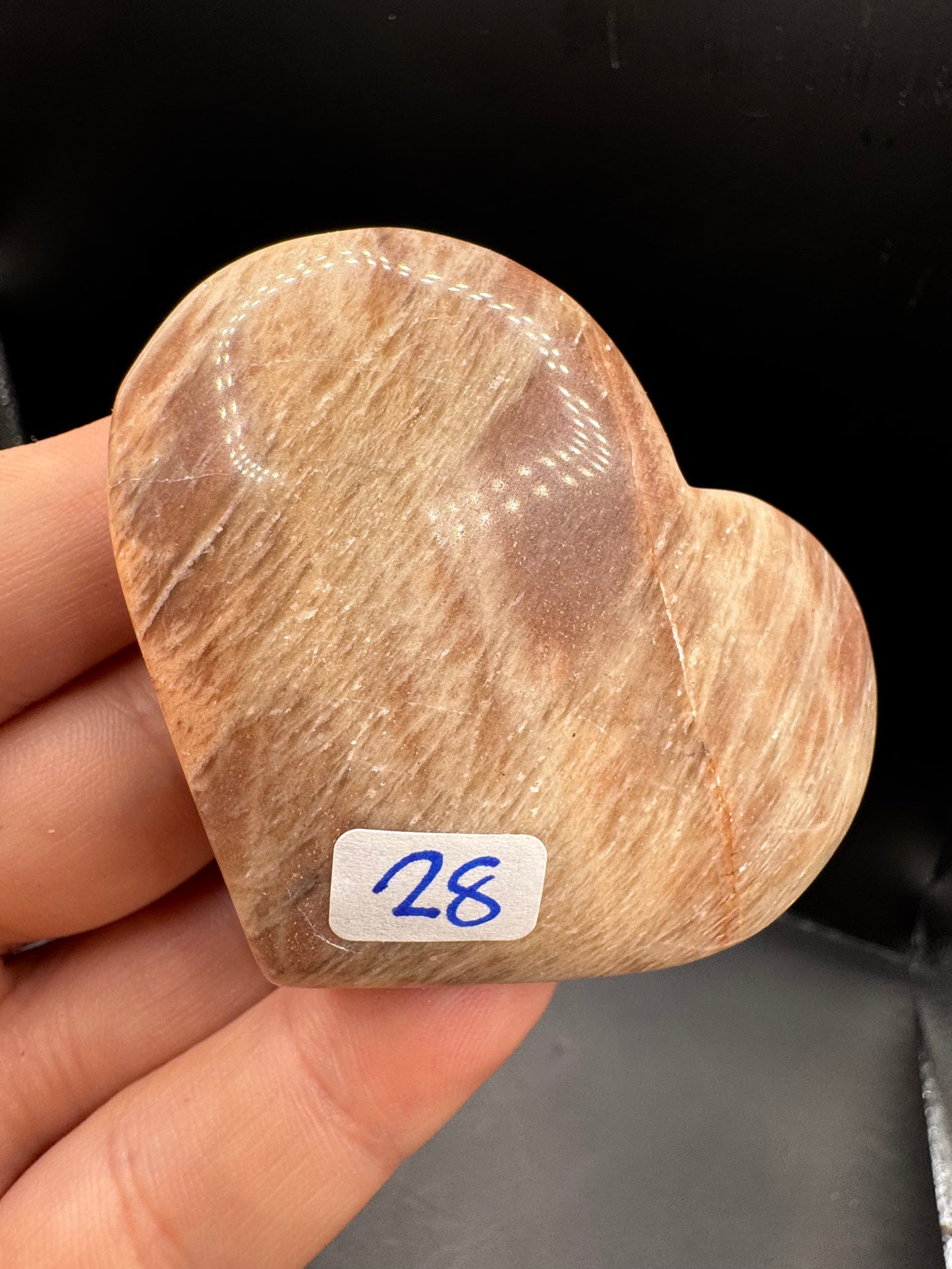 Sunstone moonstone heart