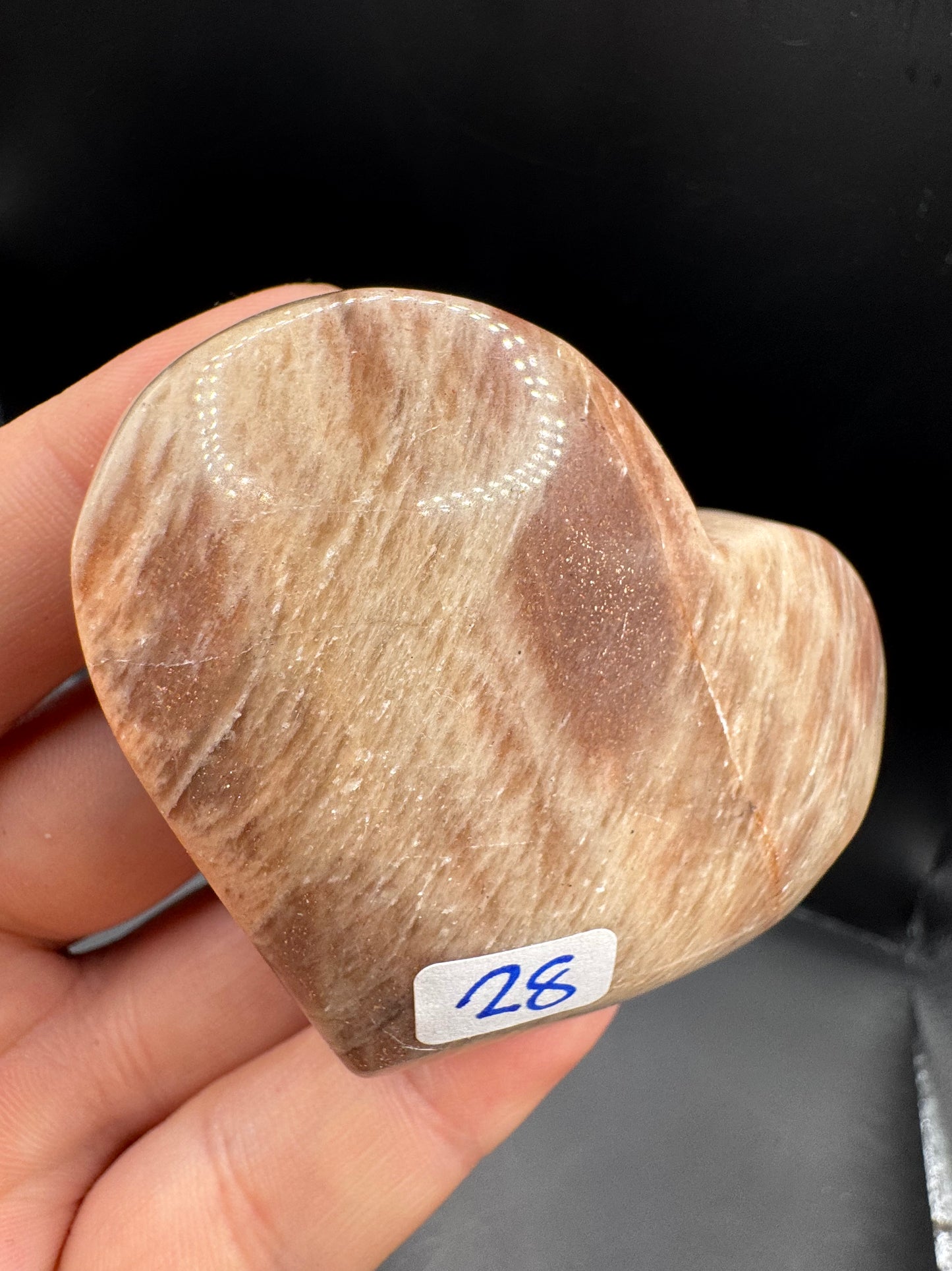Sunstone moonstone heart
