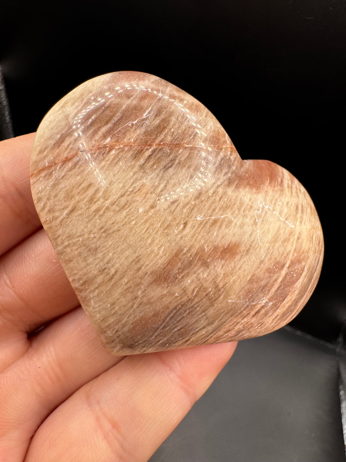 Sunstone moonstone heart