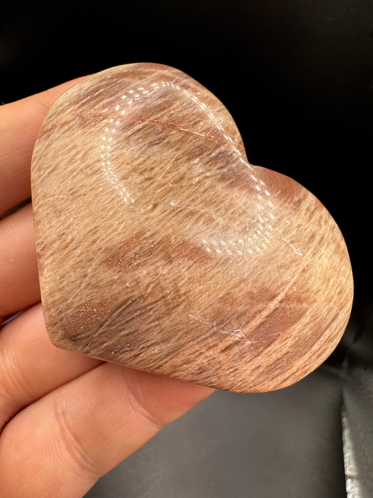 Sunstone moonstone heart