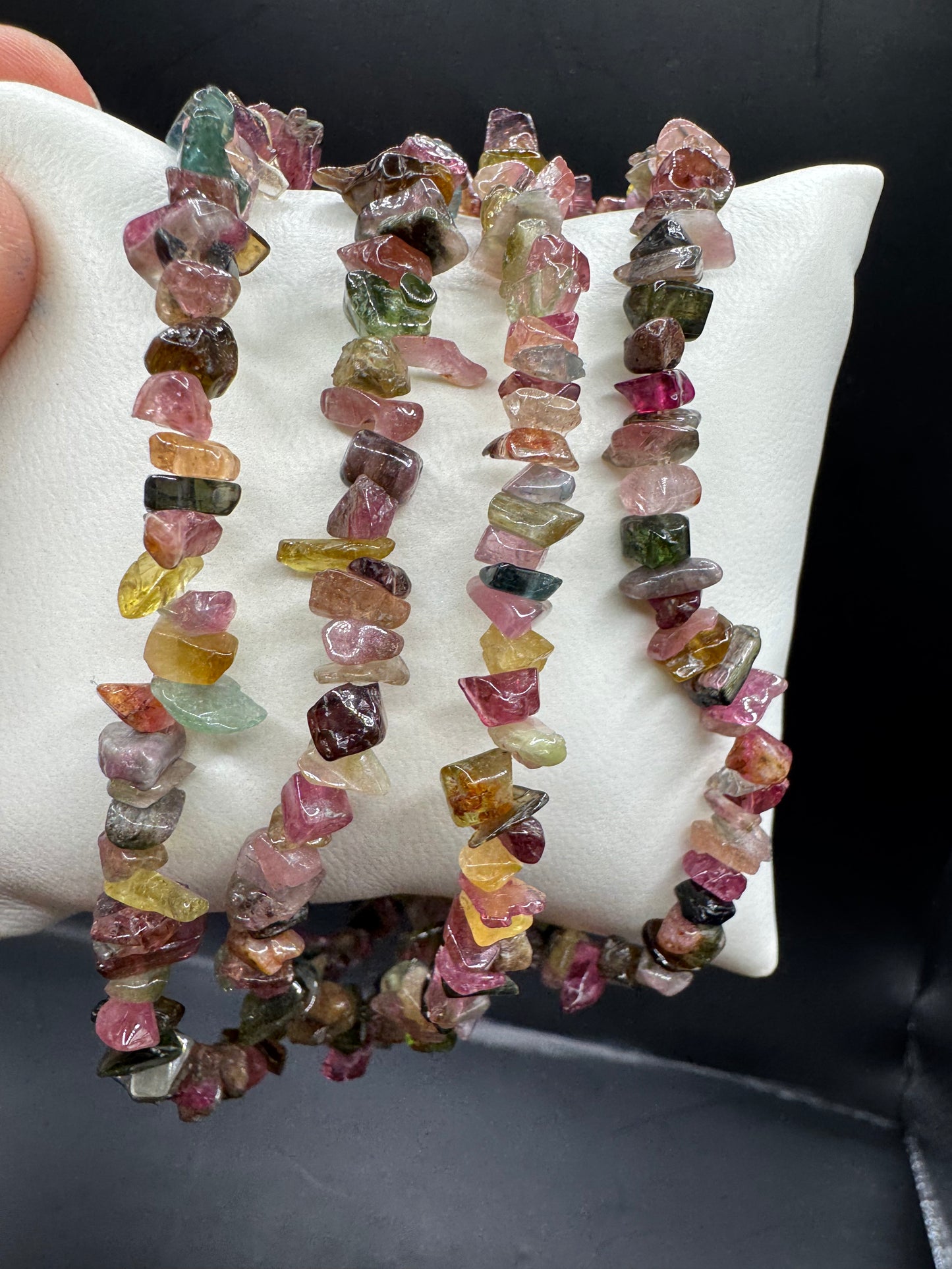 Tourmaline chip necklace