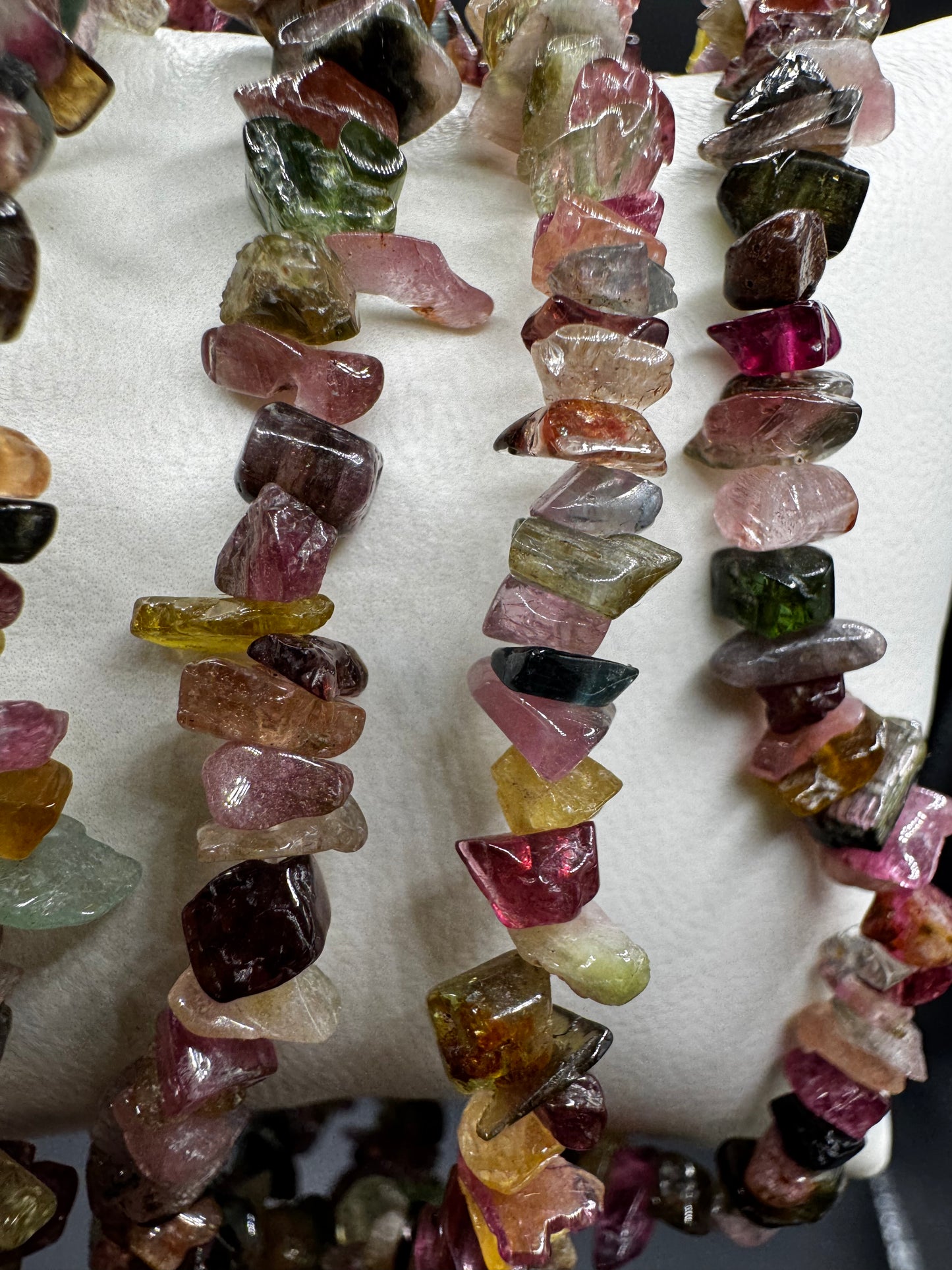 Tourmaline chip necklace