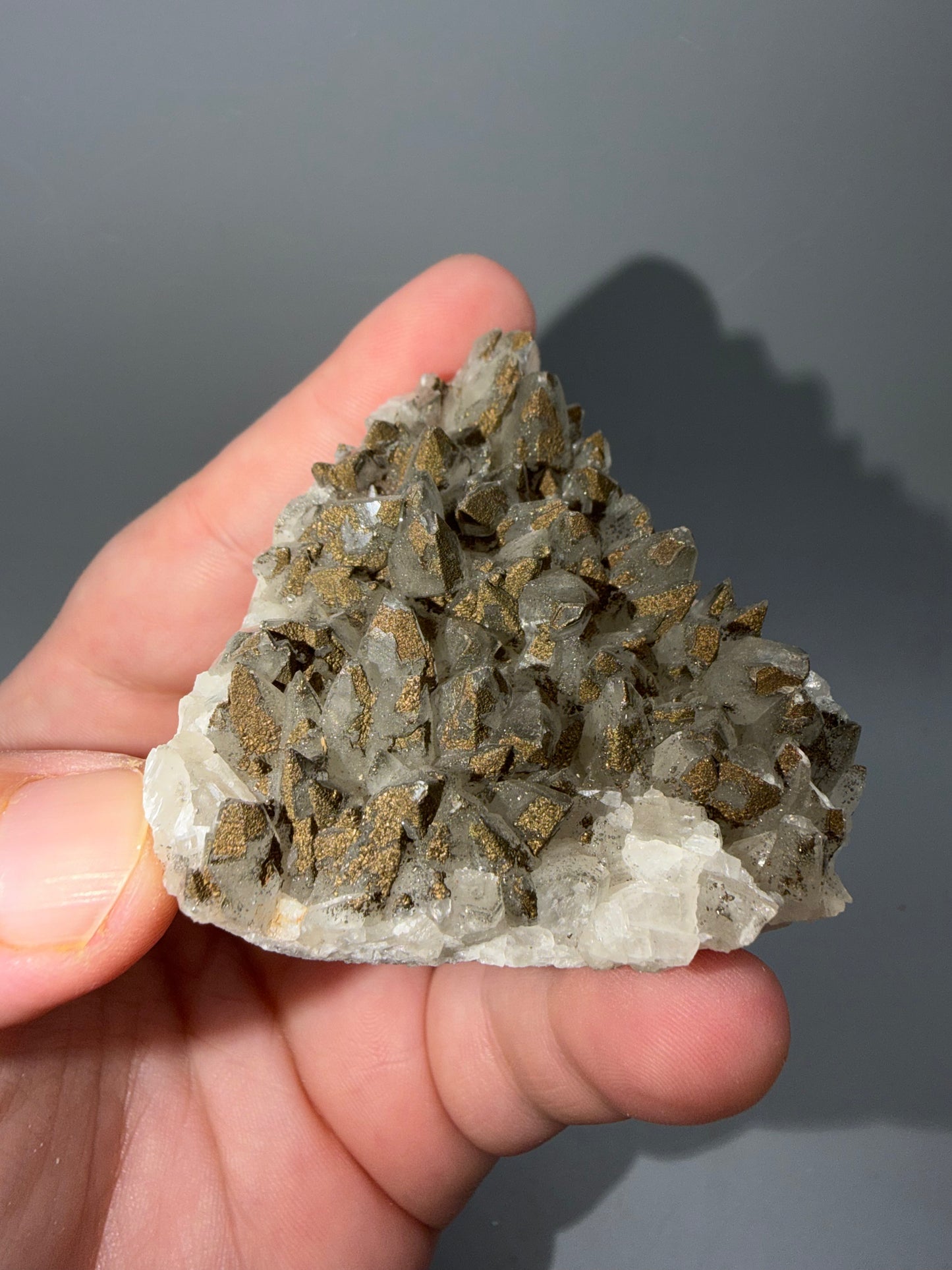 Marcasite on calcite