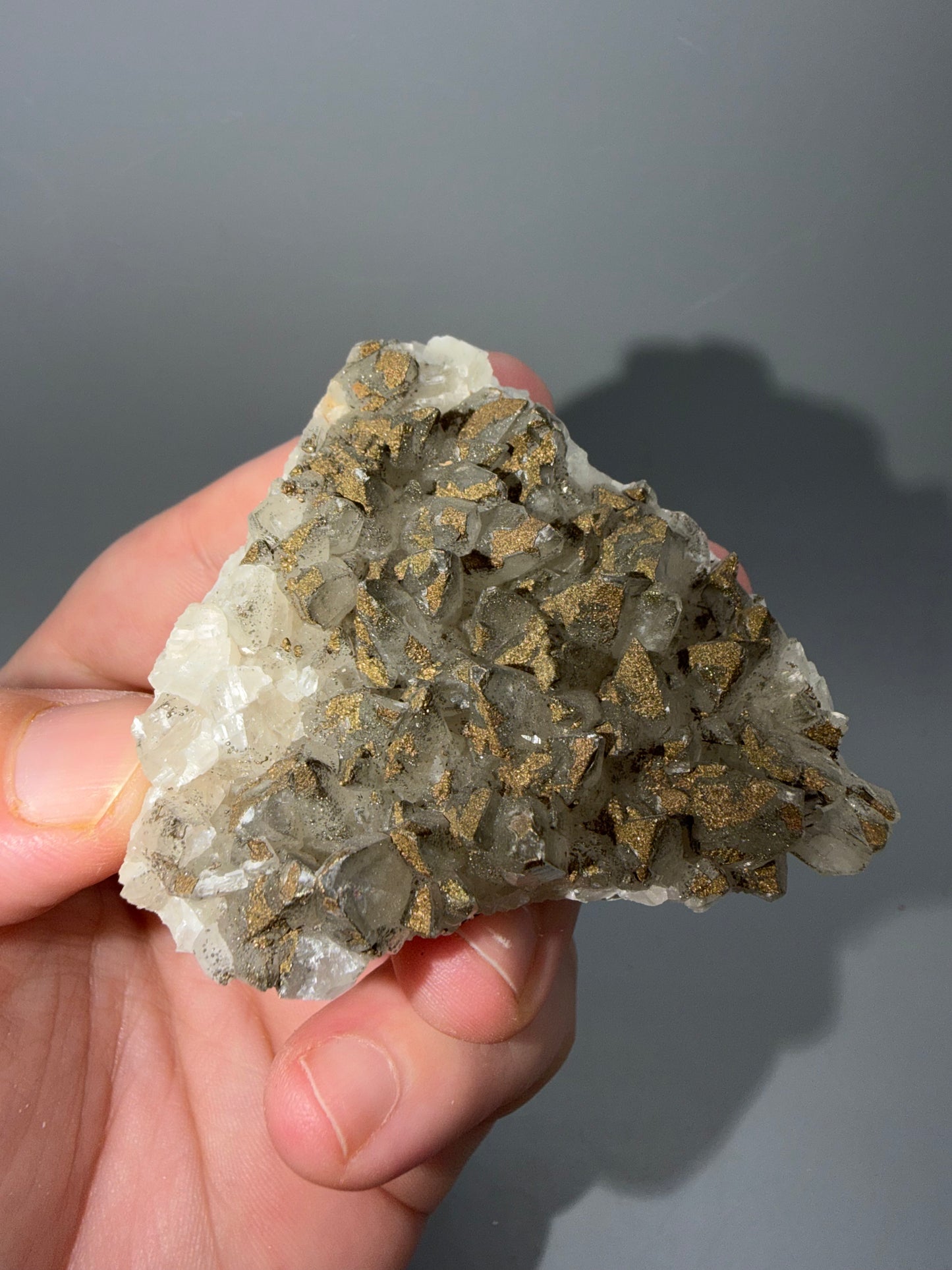 Marcasite on calcite