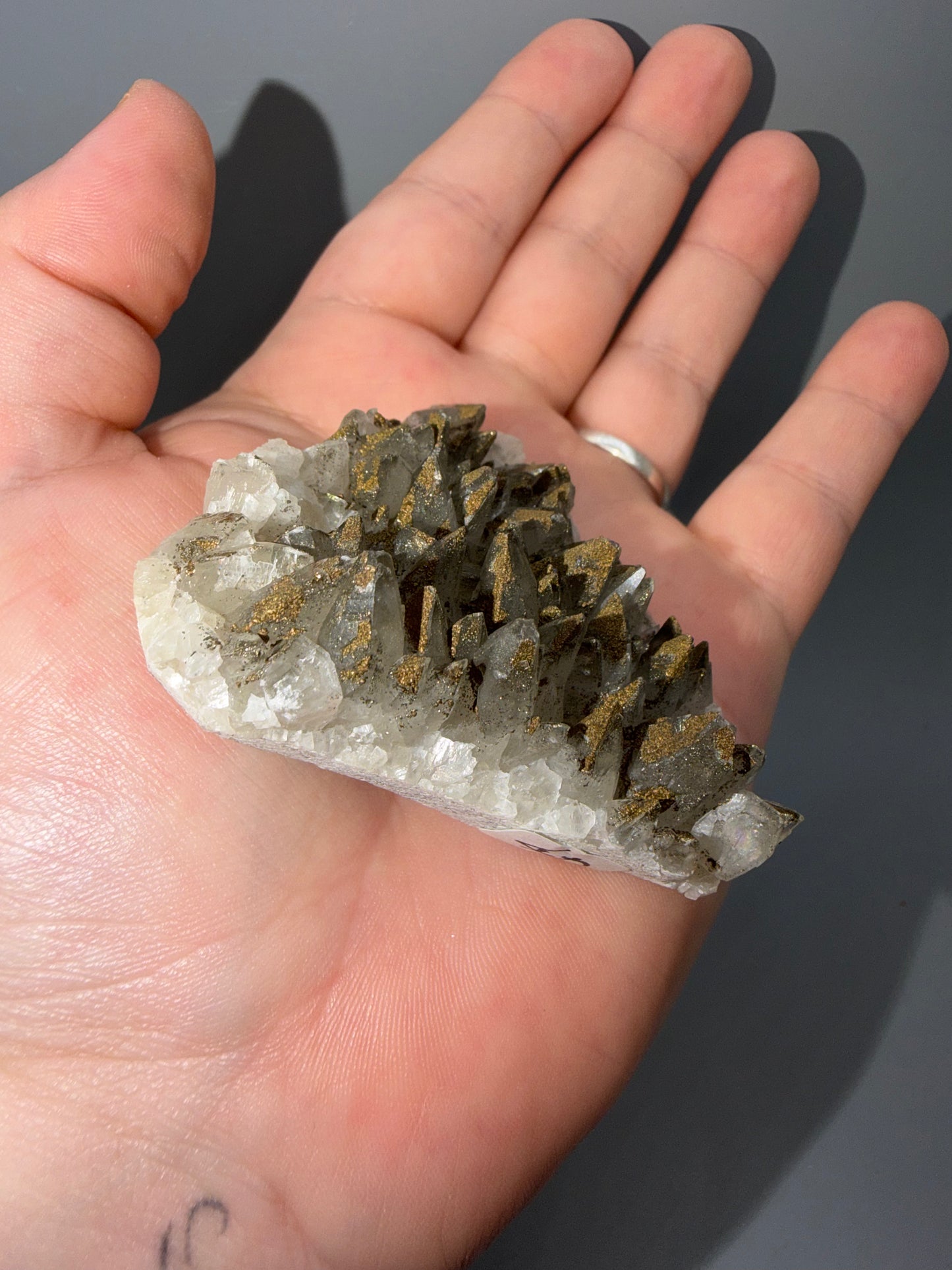 Marcasite on calcite