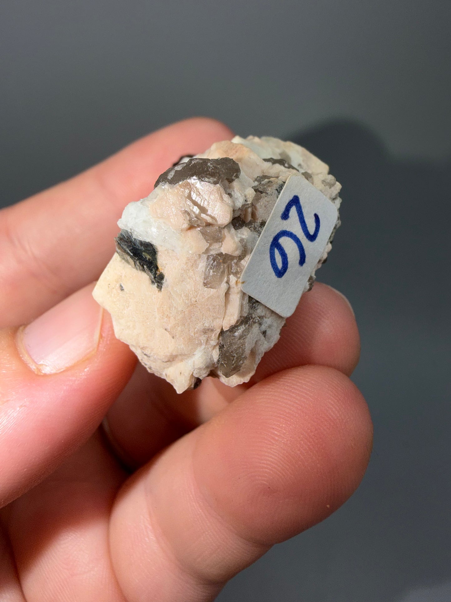 Smokey quartz + feldspar