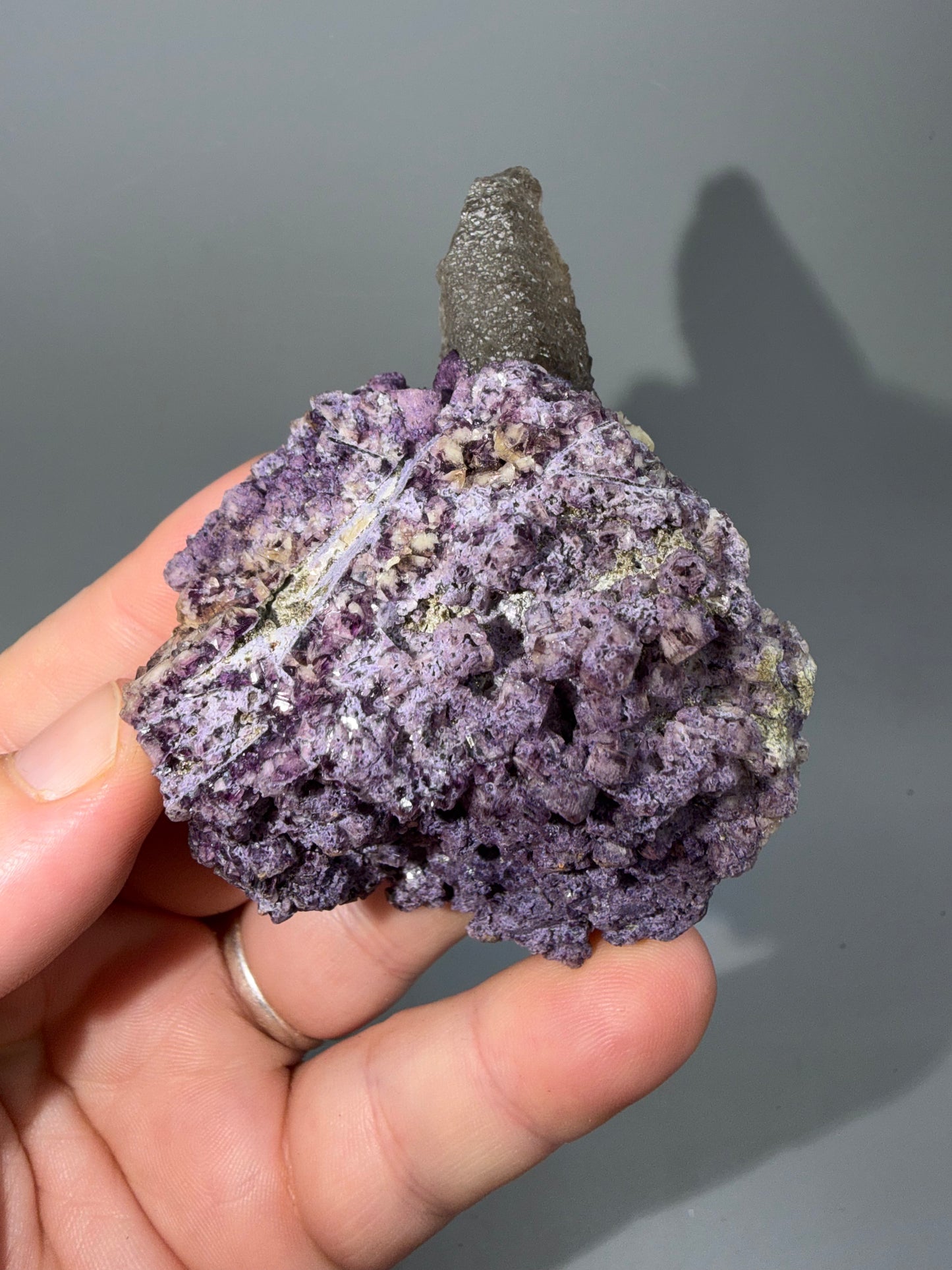 Fluorite + Smokey quartz
