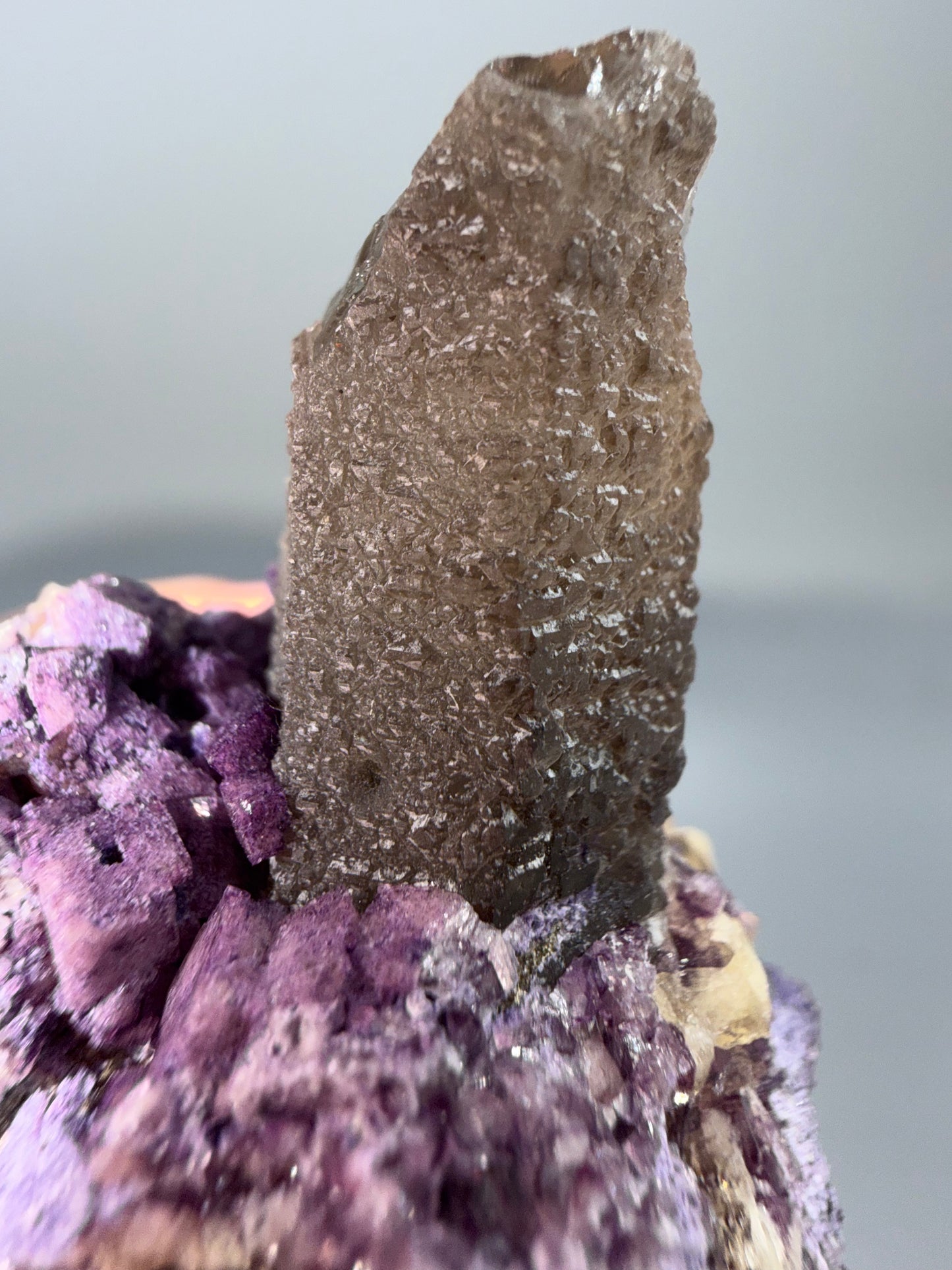 Fluorite + Smokey quartz