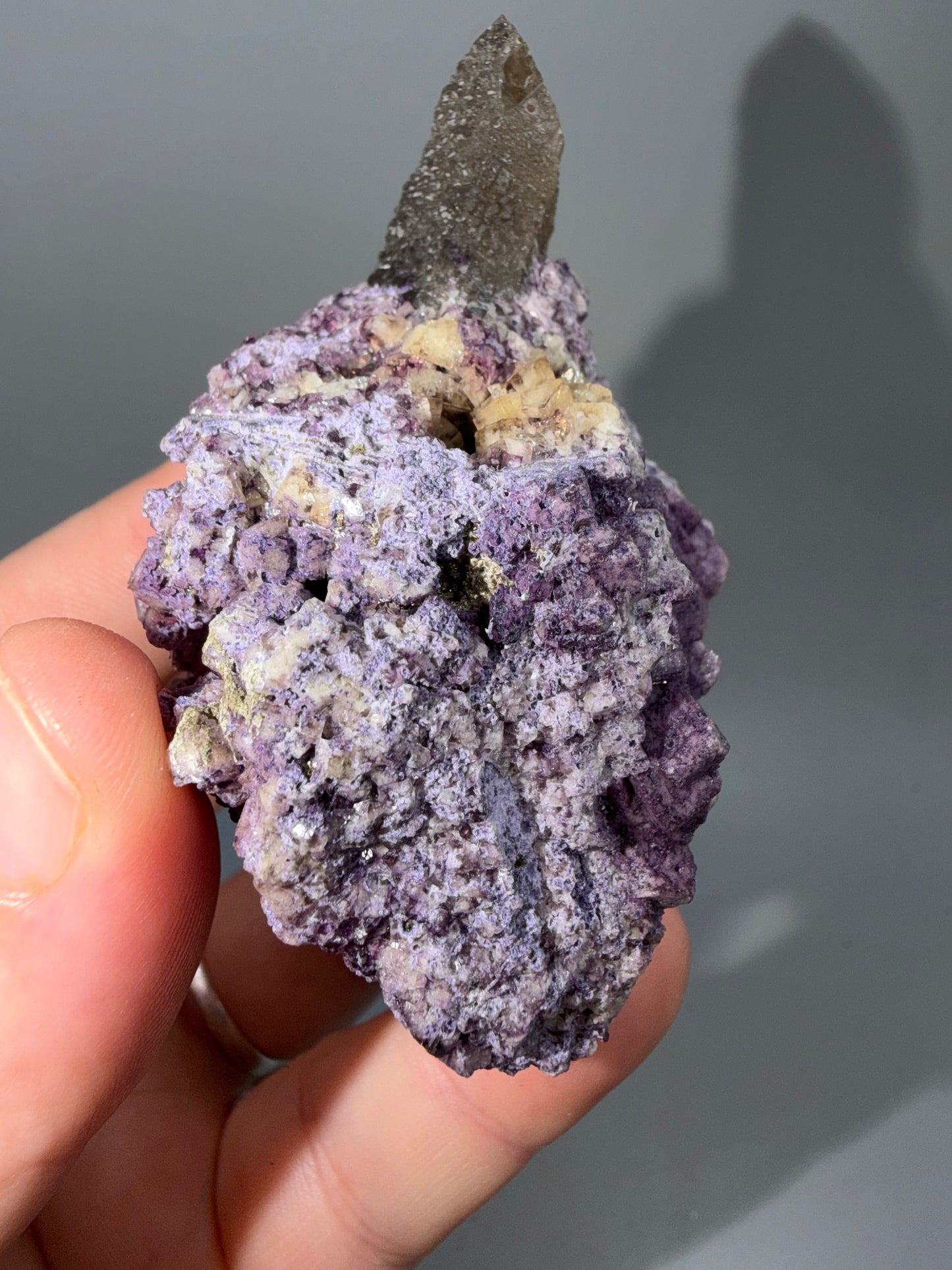 Fluorite + Smokey quartz