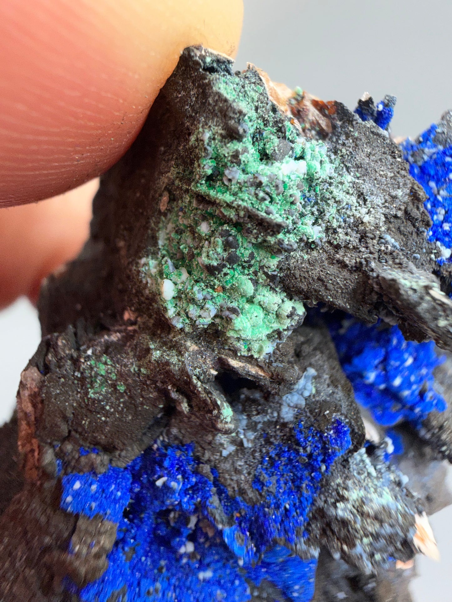 Malachite, Azurite, Barite