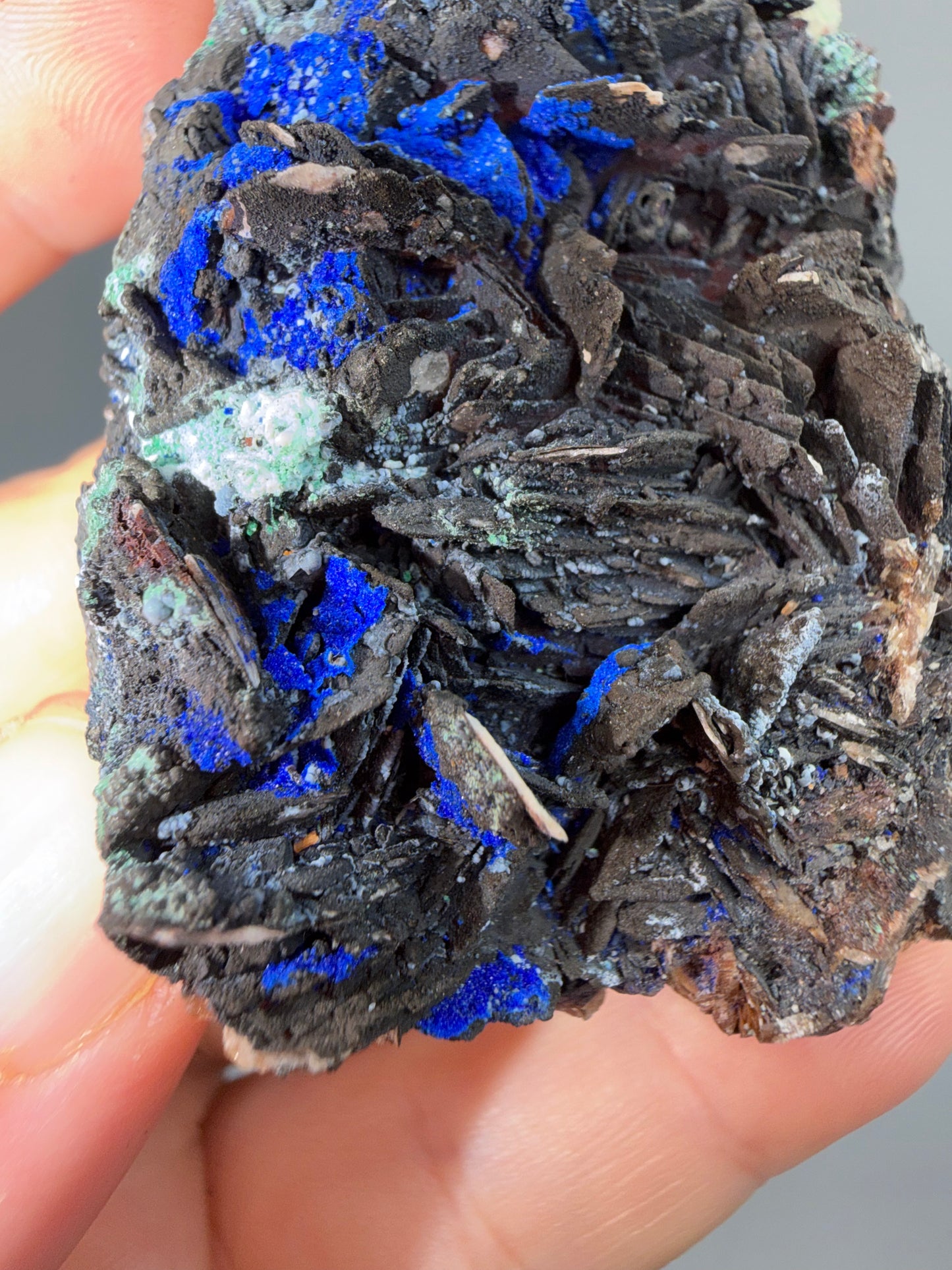 Malachite, Azurite, Barite