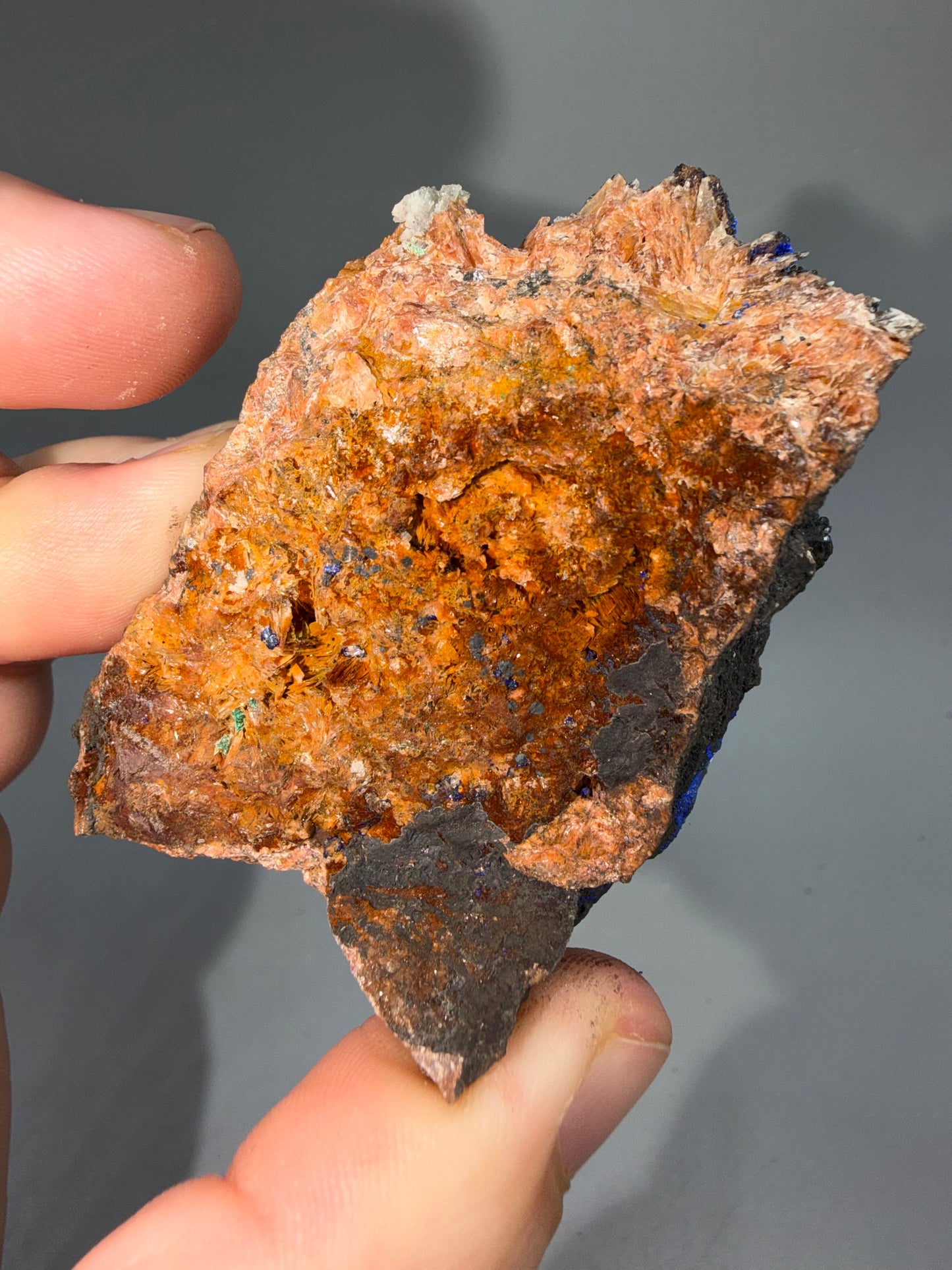 Malachite, Azurite, Barite