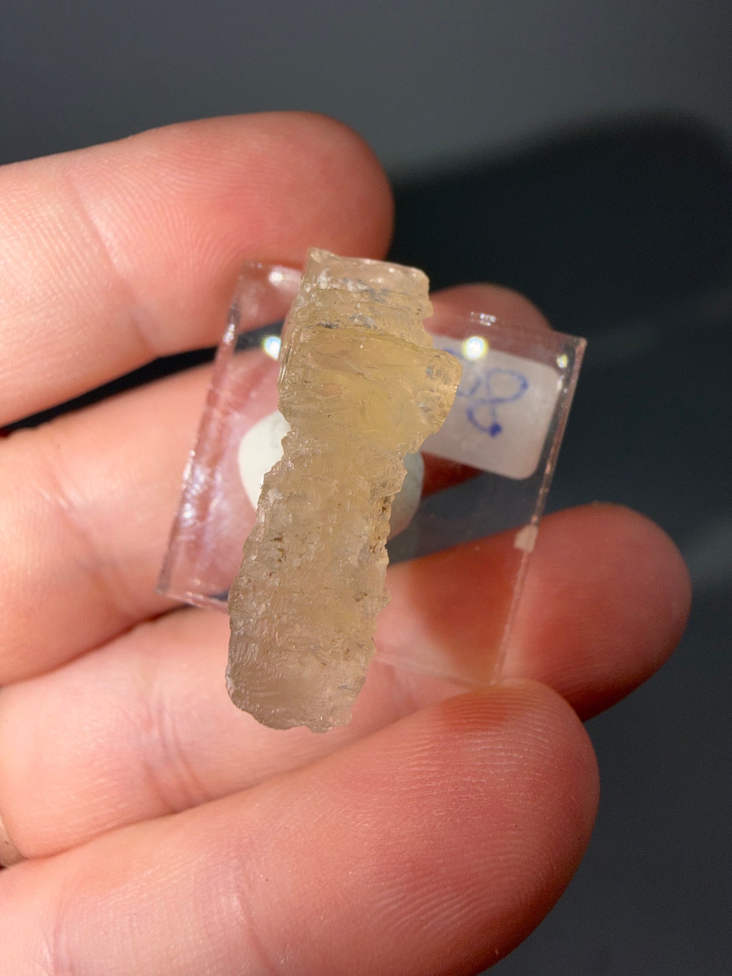 Etched barite