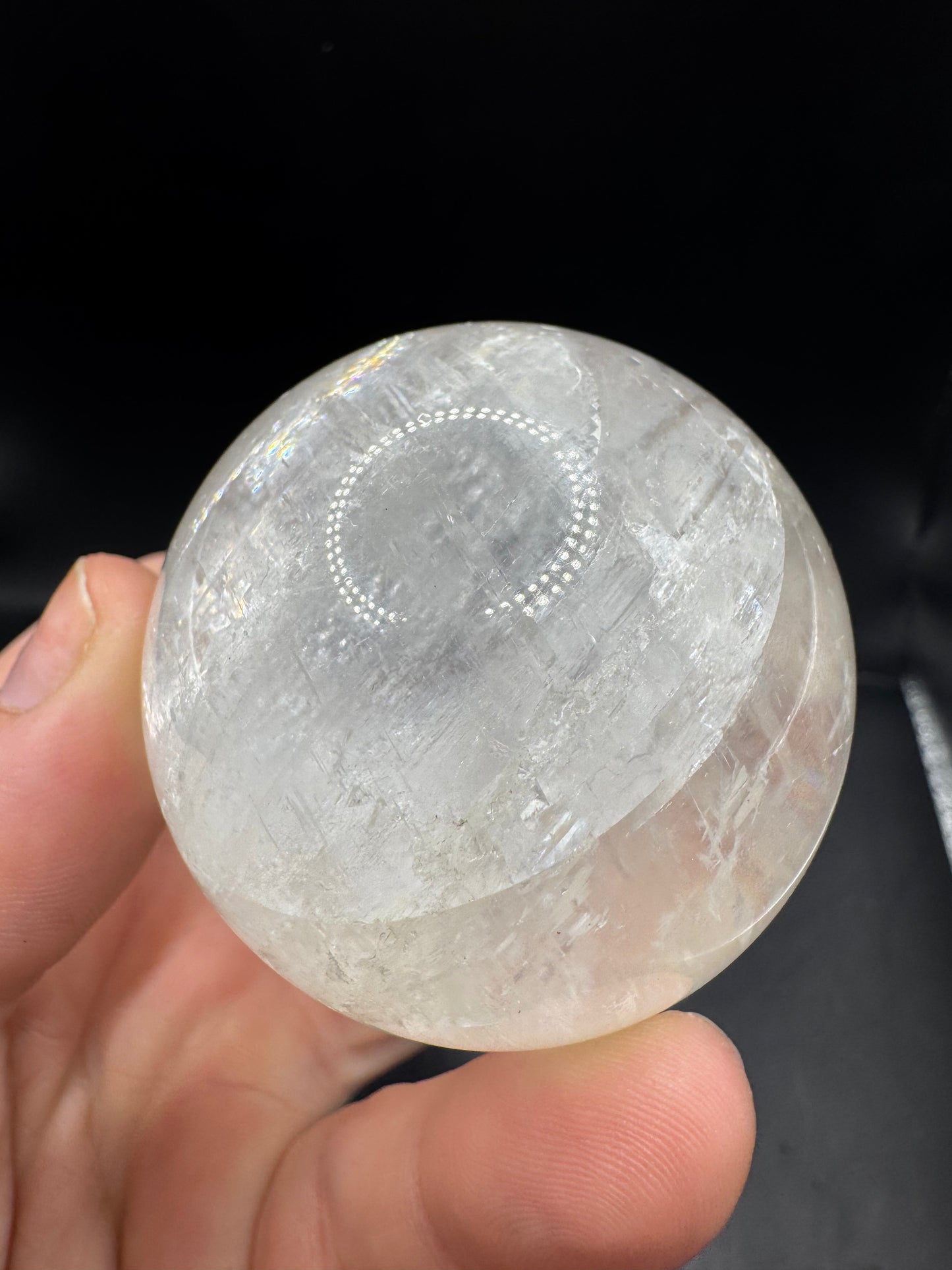 Optical calcite sphere