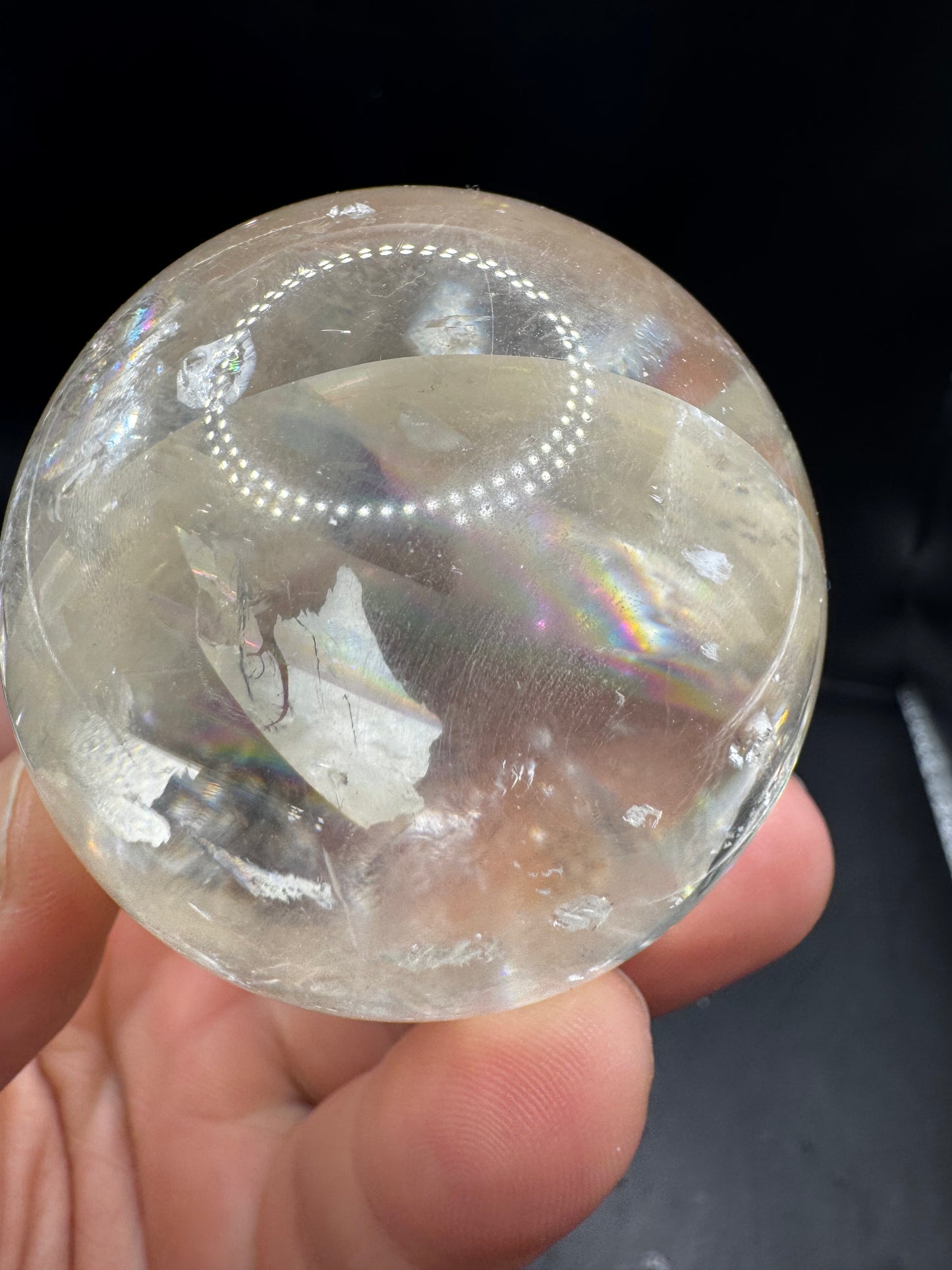 Honey optical calcite sphere