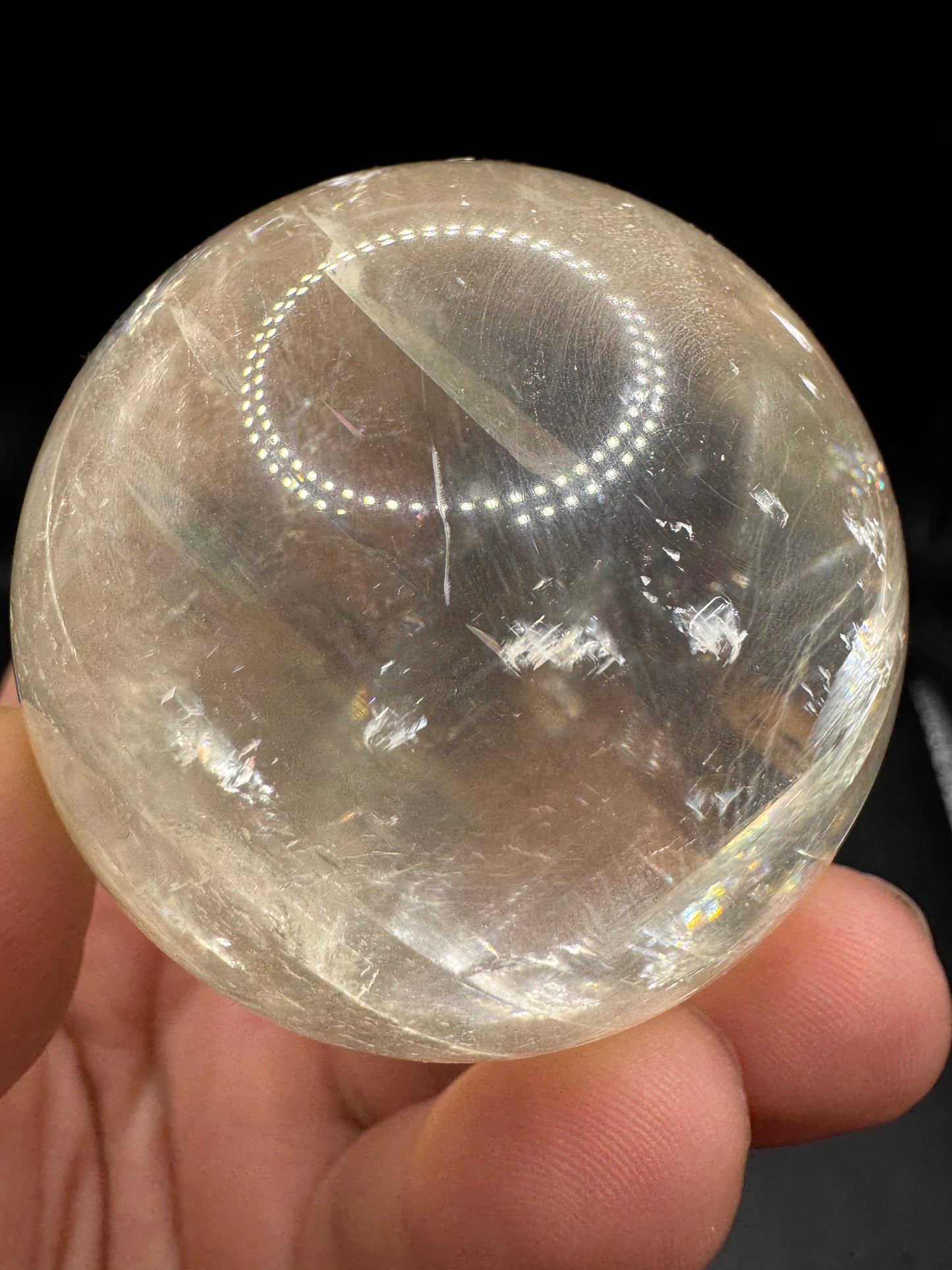 Honey optical calcite sphere