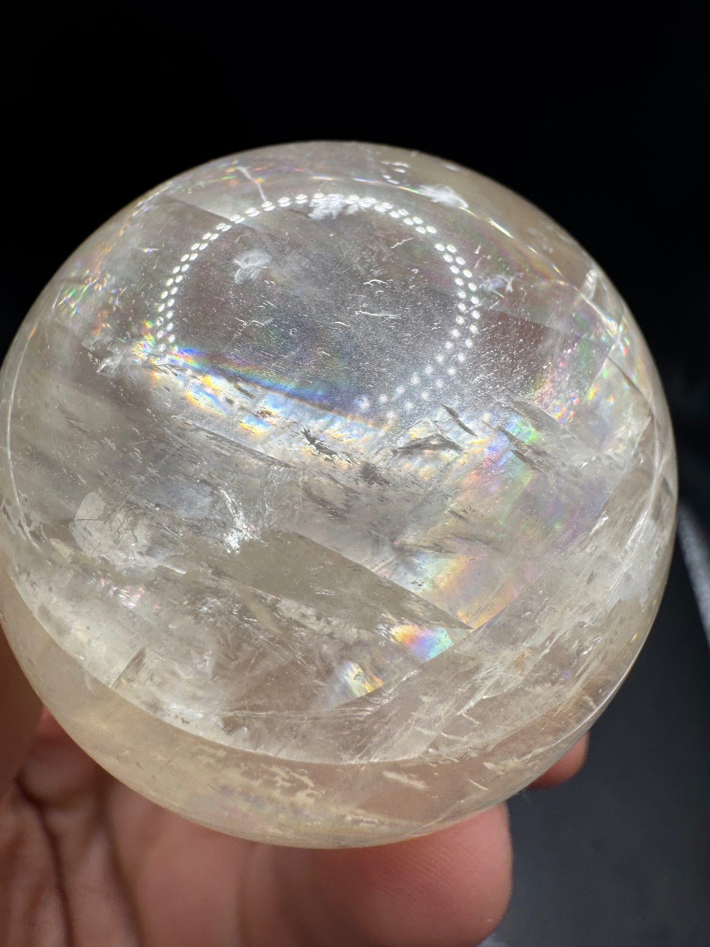 Honey optical calcite sphere