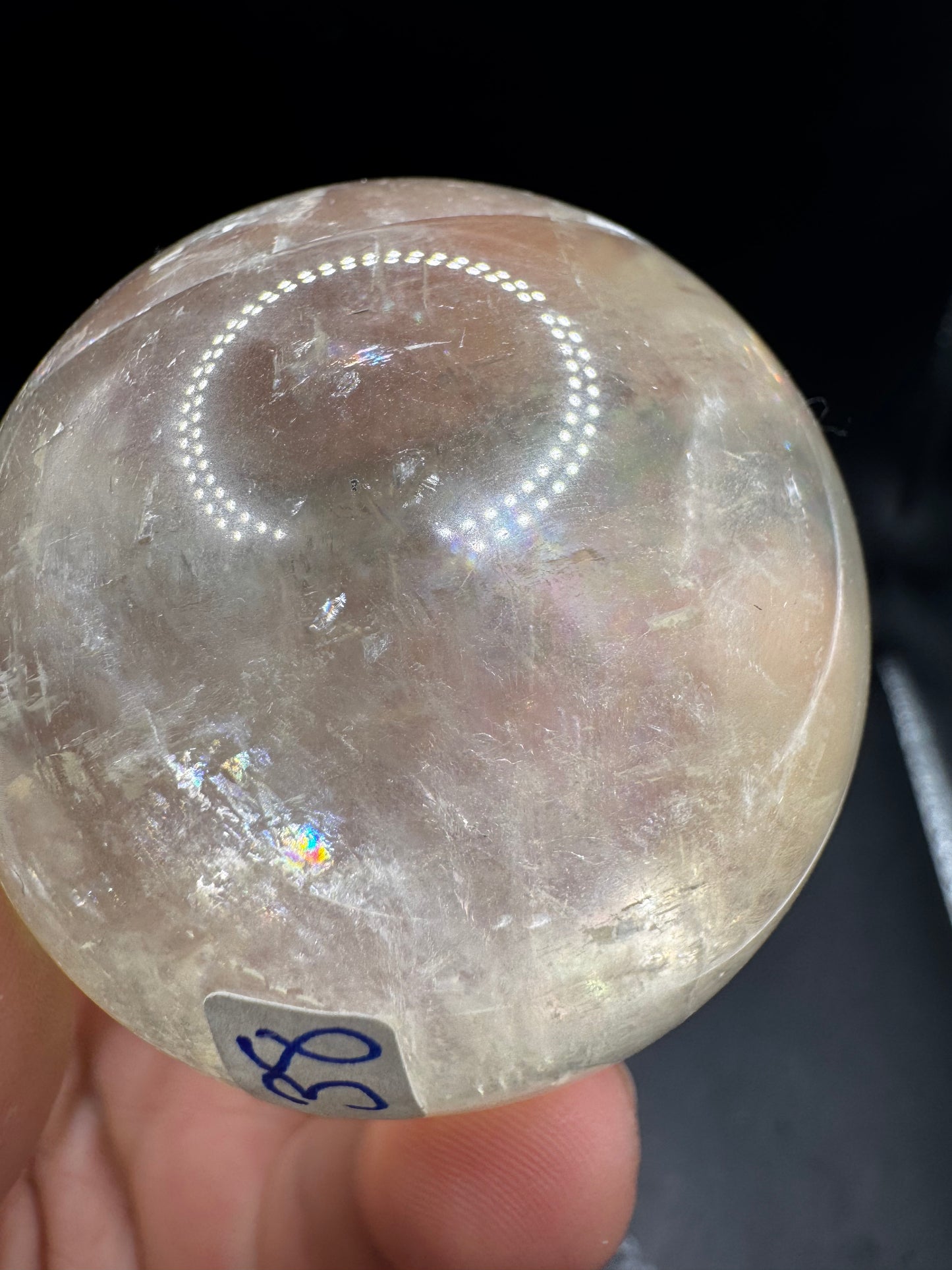 Honey optical calcite sphere