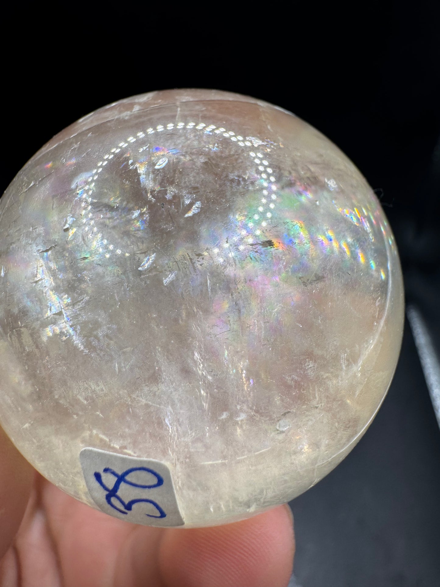 Honey optical calcite sphere