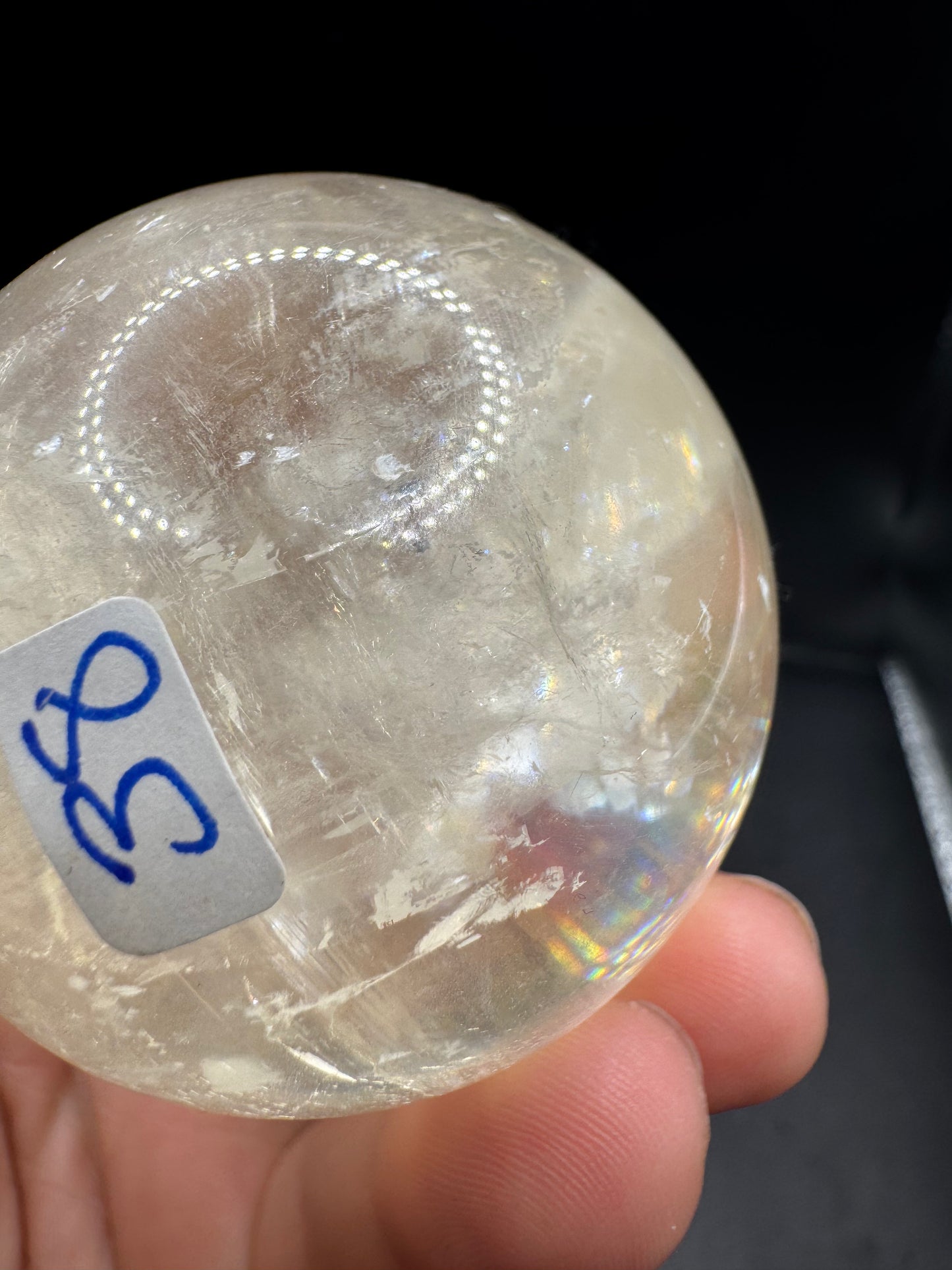 Honey optical calcite sphere