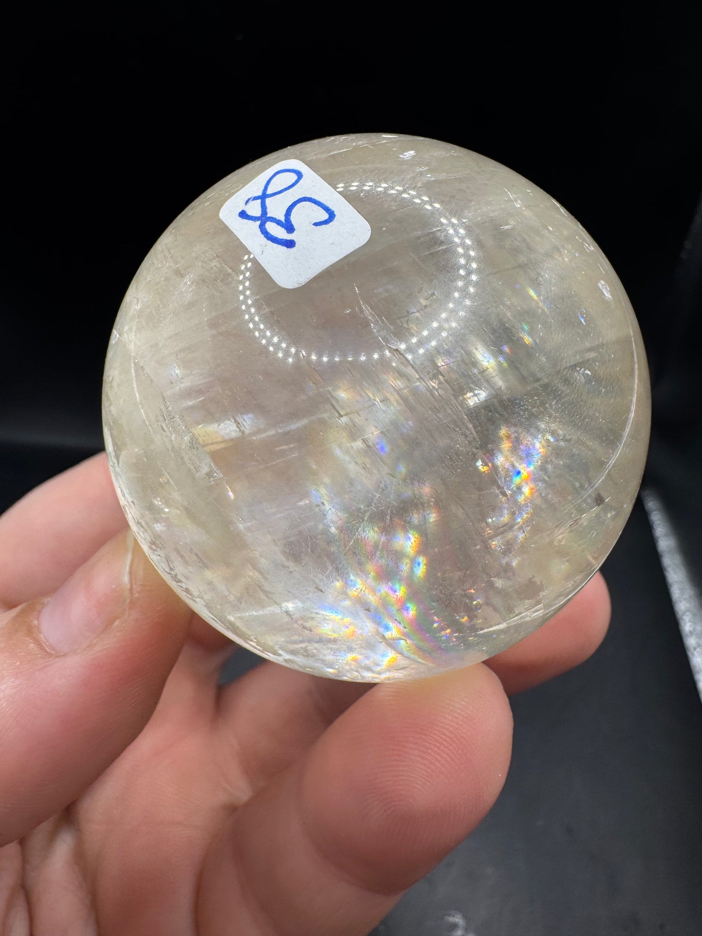 Honey optical calcite sphere