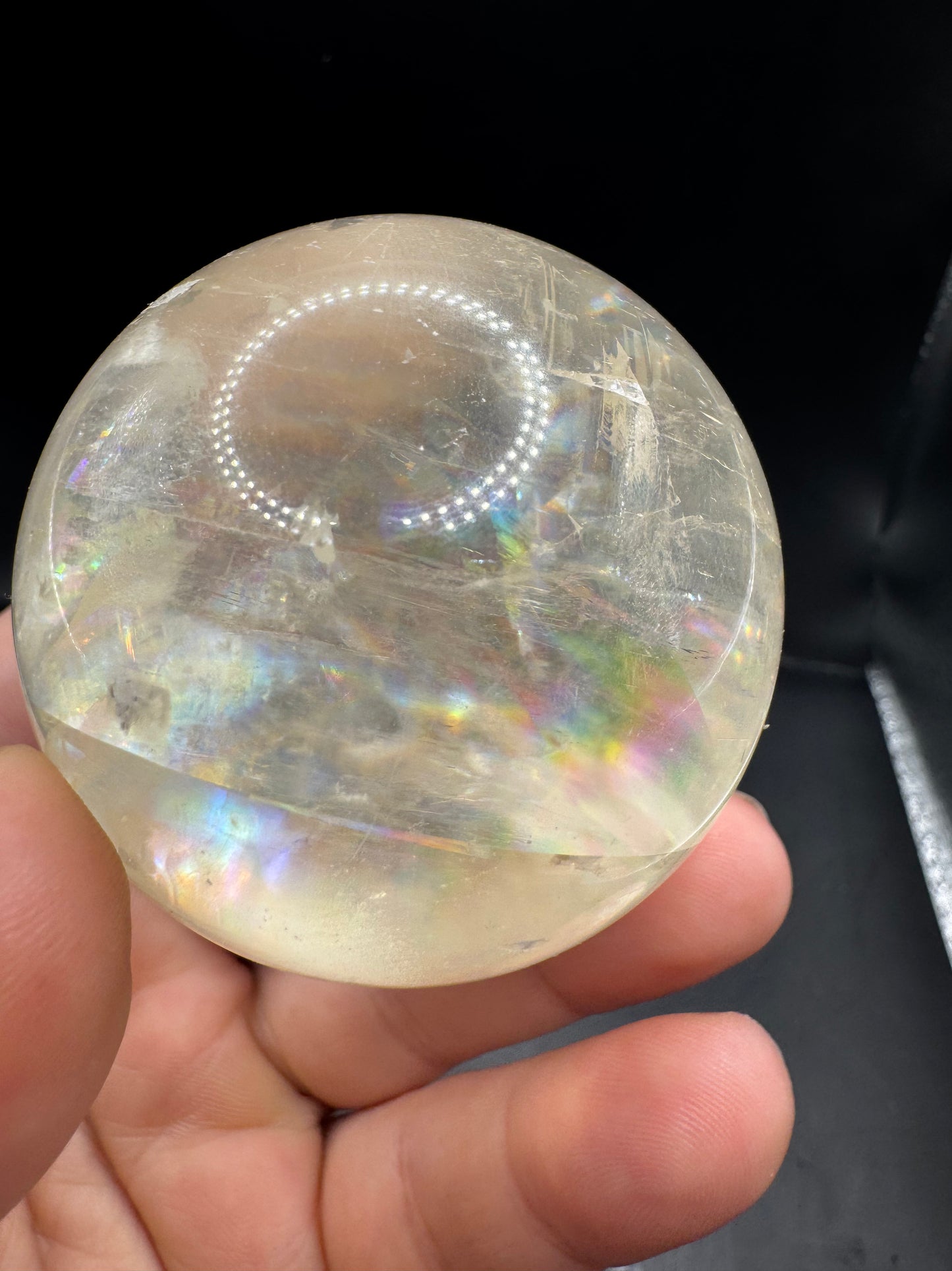 Honey optical calcite sphere
